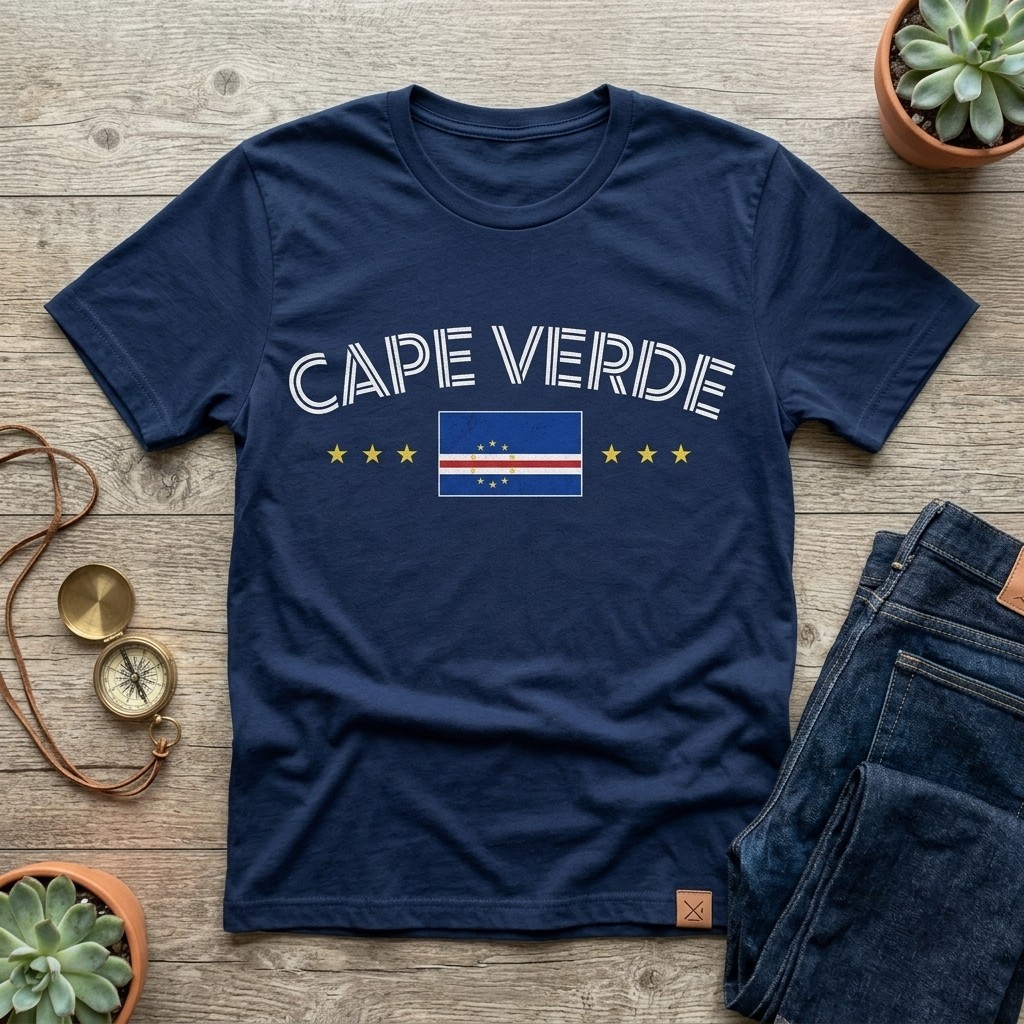 Cape Verde Flag Classic Verdean Patriotic Unisex T-Shirt