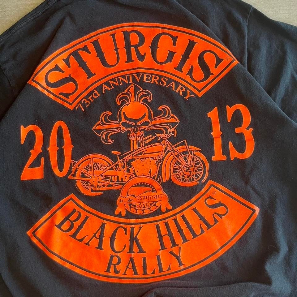 Gildan Sturgis 73rd Anniversary Black Hills Rally 2013 Graphic T-Shirt Black M