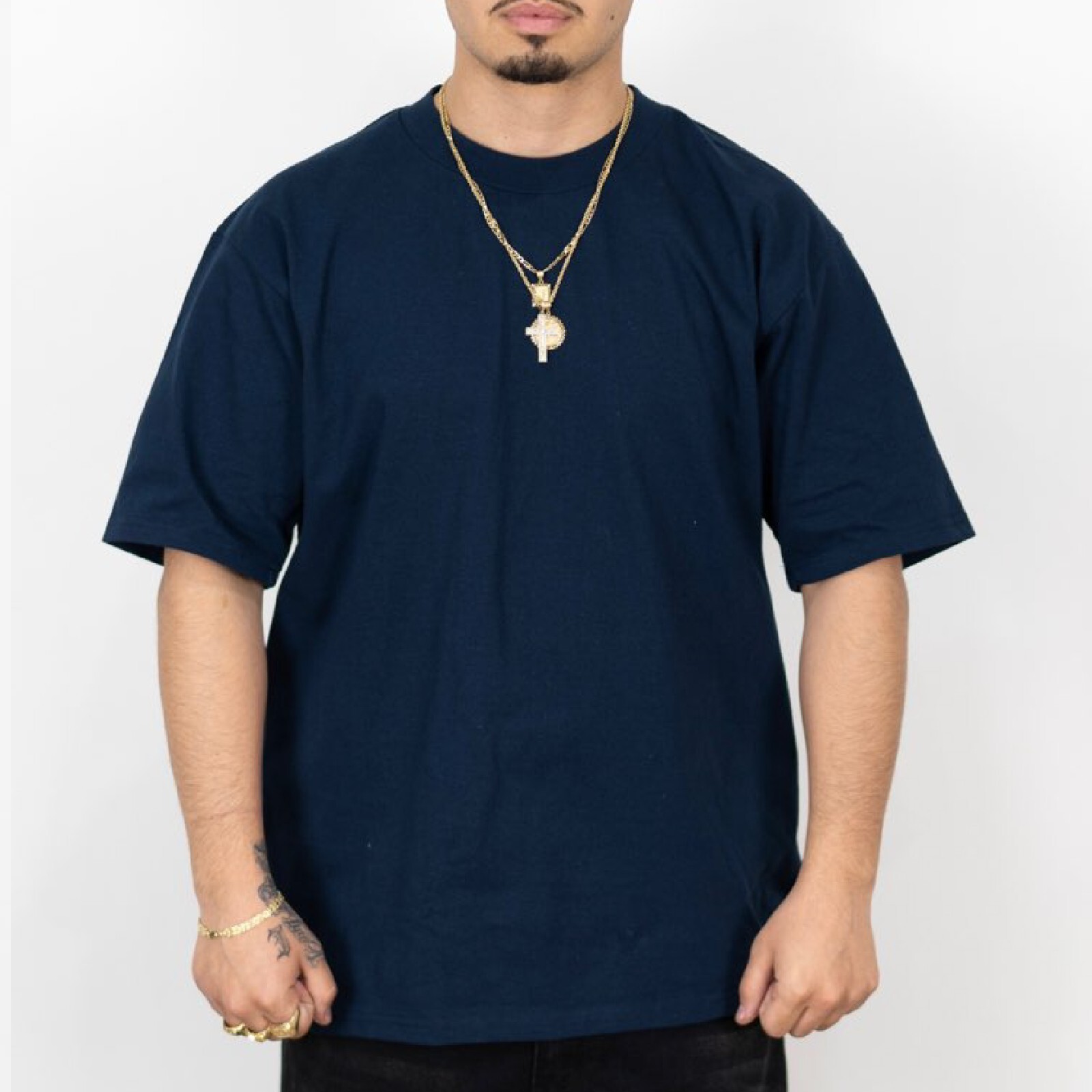 3 PACK FB COUNTY MENS HEAVY HARD SHORT SLEEVE T SHIRTS HEAVYWEIGHT COTTON TEE