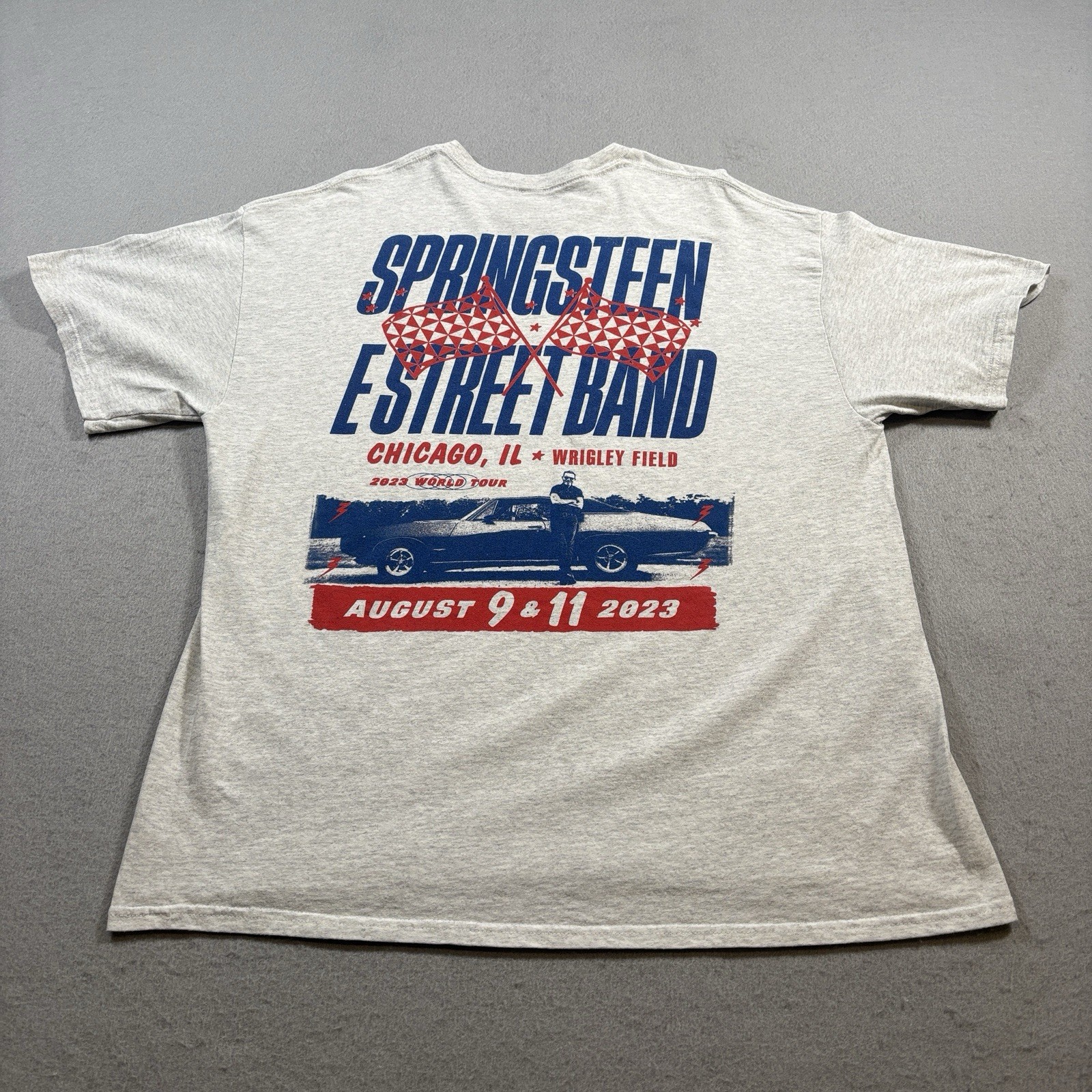Bruce Springsteen & E Street Band Tour 2023 Chicago Shirt Mens XL Gray