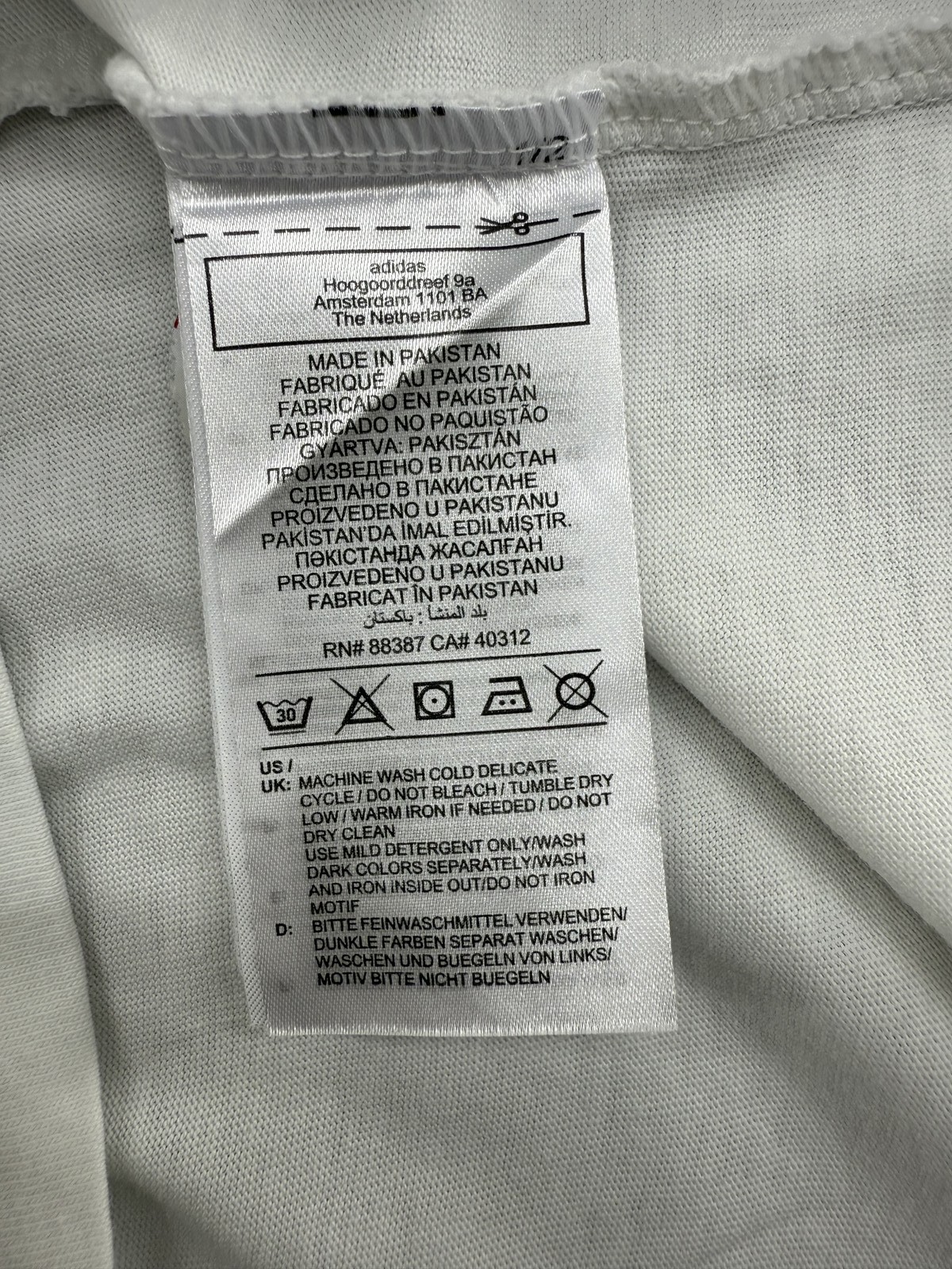 Adidas End Plastic Waste White Multi XS Short Sleeve T-Shirt Recycled