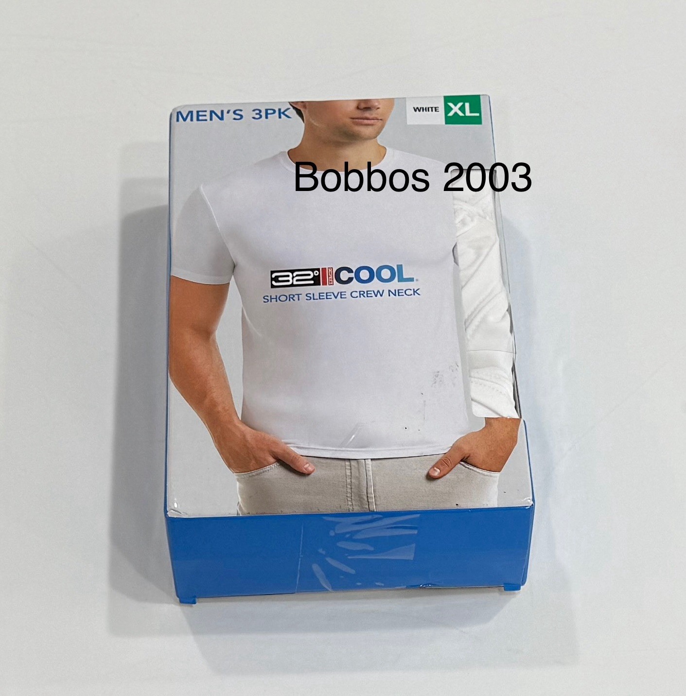 32 Degrees Cool Men’s 3 Pack Short Sleeve Crew Neck Shirt, White, Size XL