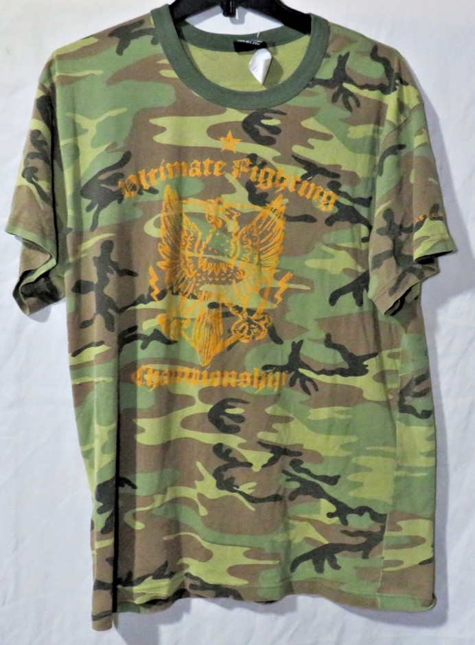 UFC Ultimate Fighting Championship “As Real As It Gets” Vintage Camo T-Shirt XL
