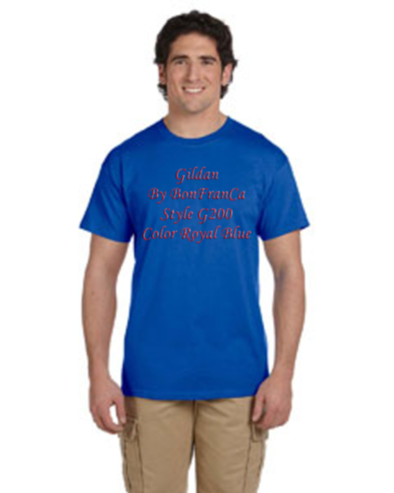 Gildan G200T Royal Blue Azul Ultra Cotton Adult T-Shirt G2000T XLT 2XLT 3XLT