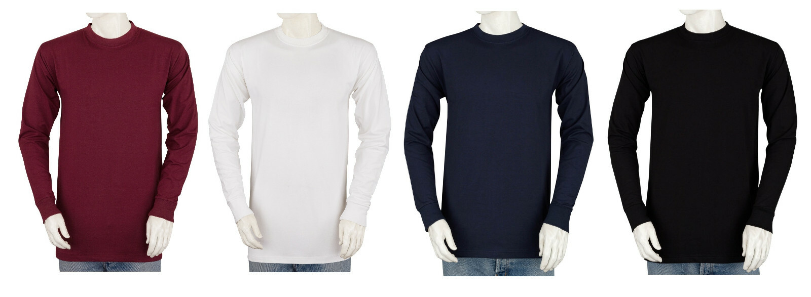Styllion Big and Tall Mens Shirts – Crew Neck Long Sleeve – Heavy Weight – CLS