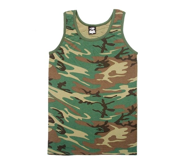 Rothco 6702 Woodland Camouflage Army Military Tank Top T-Shirt (Choose Sizes)