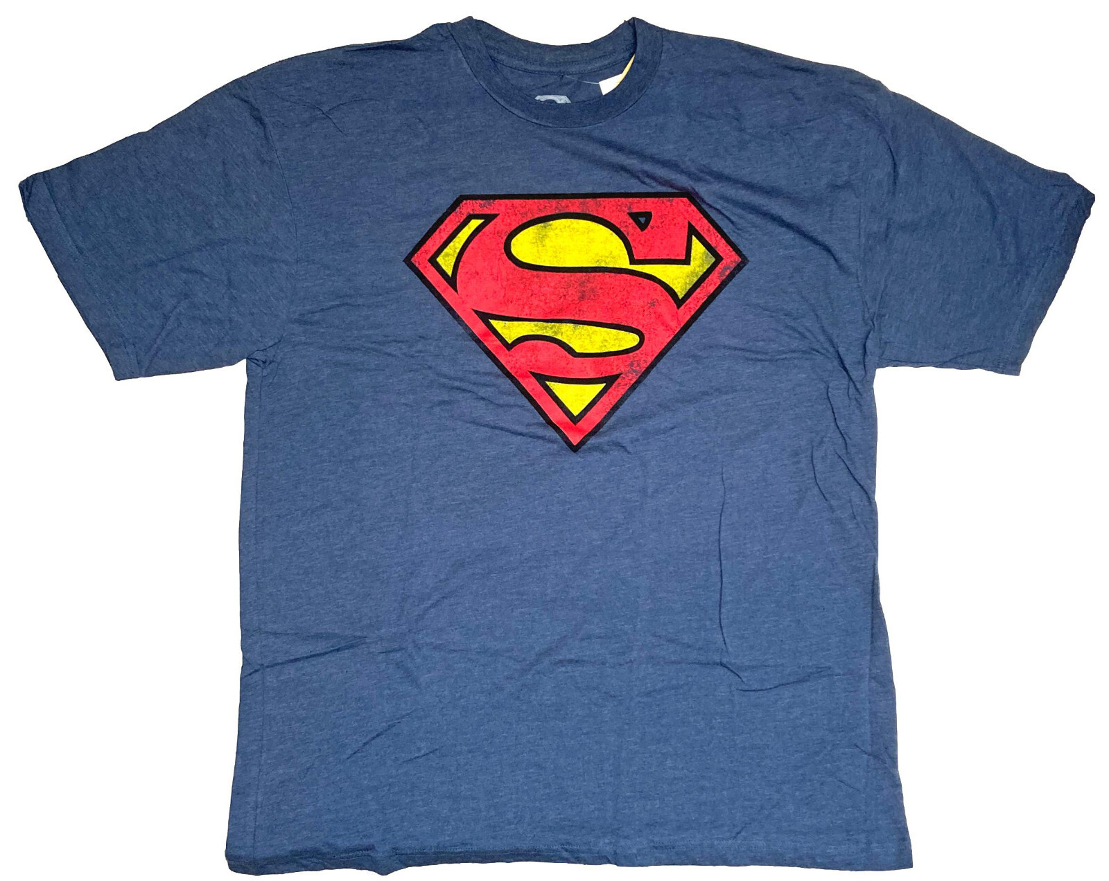 DC Comics Superman Logo Men’s Navy Heather Big & Tall T-Shirt New