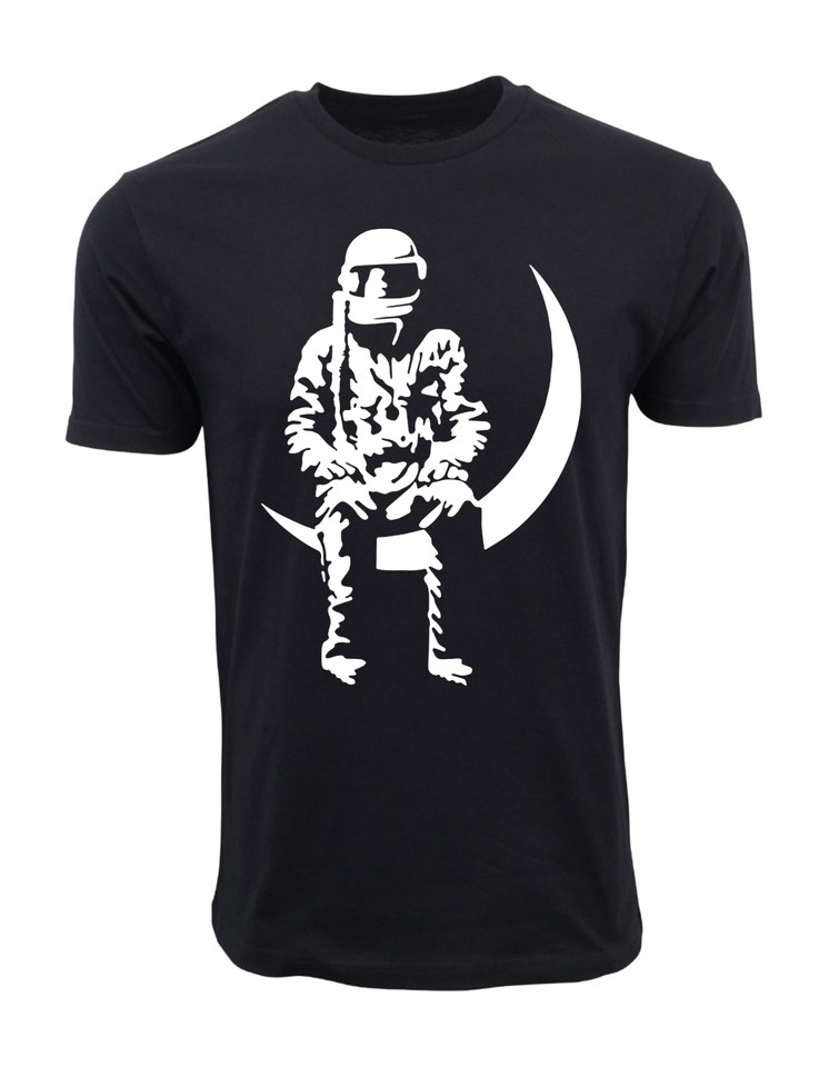 MENS ANGELS AND AIRWAVES TO THE MOON T SHIRT BLACK REPRINT