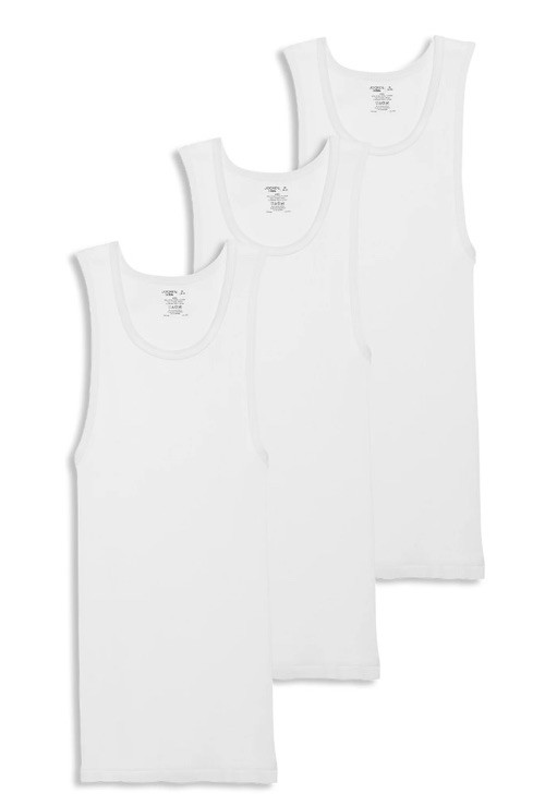 Jockey 3 Pack Size Small Durable Tank Top Men’s White Cotton