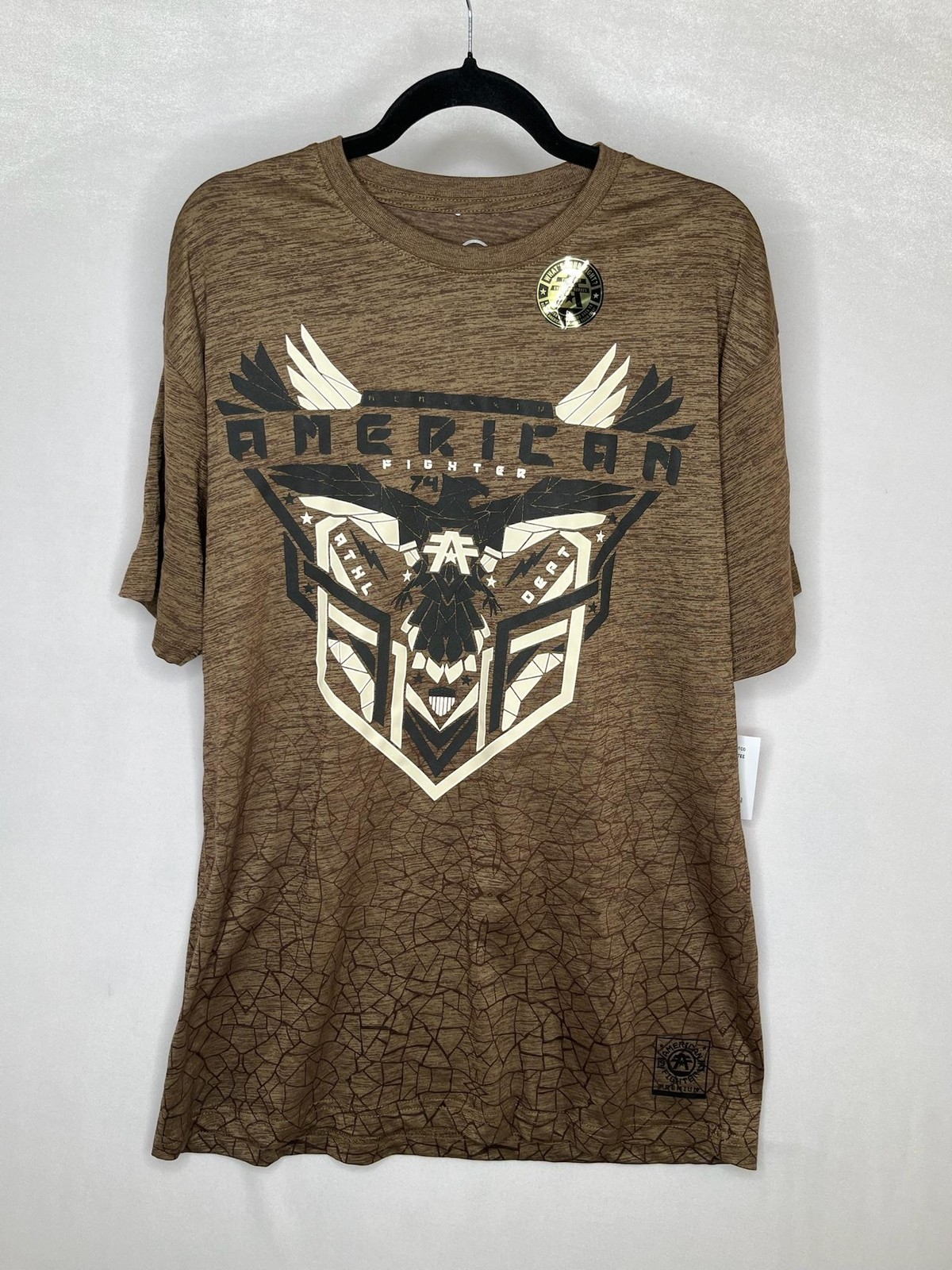 American Fighter Shirt Mens 2XL Brown Hertford S/S Eagle Graphic Tee NEW