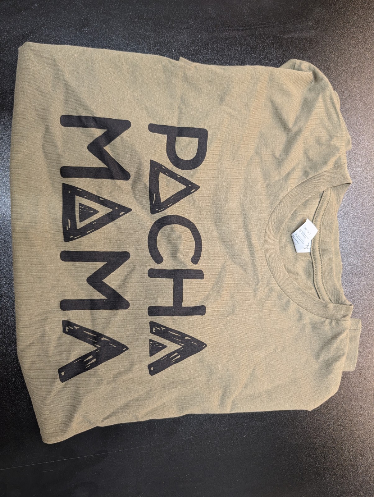 Gildan Cotton Heritage Men’s M Green Pacha Mama Graphic Cotton Crew T-Shirt