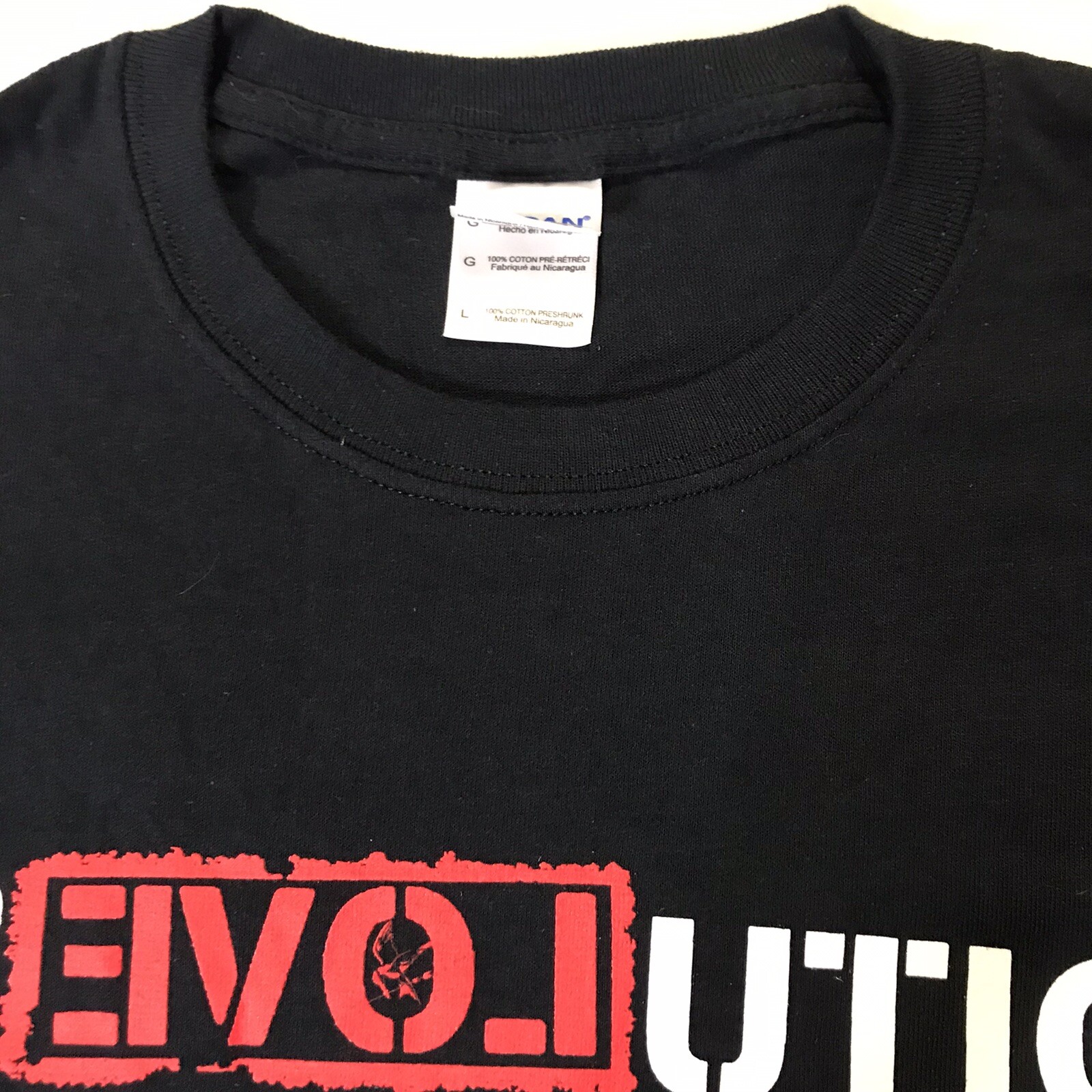 Revolution Shirt Mens Large Black Red White Graphic