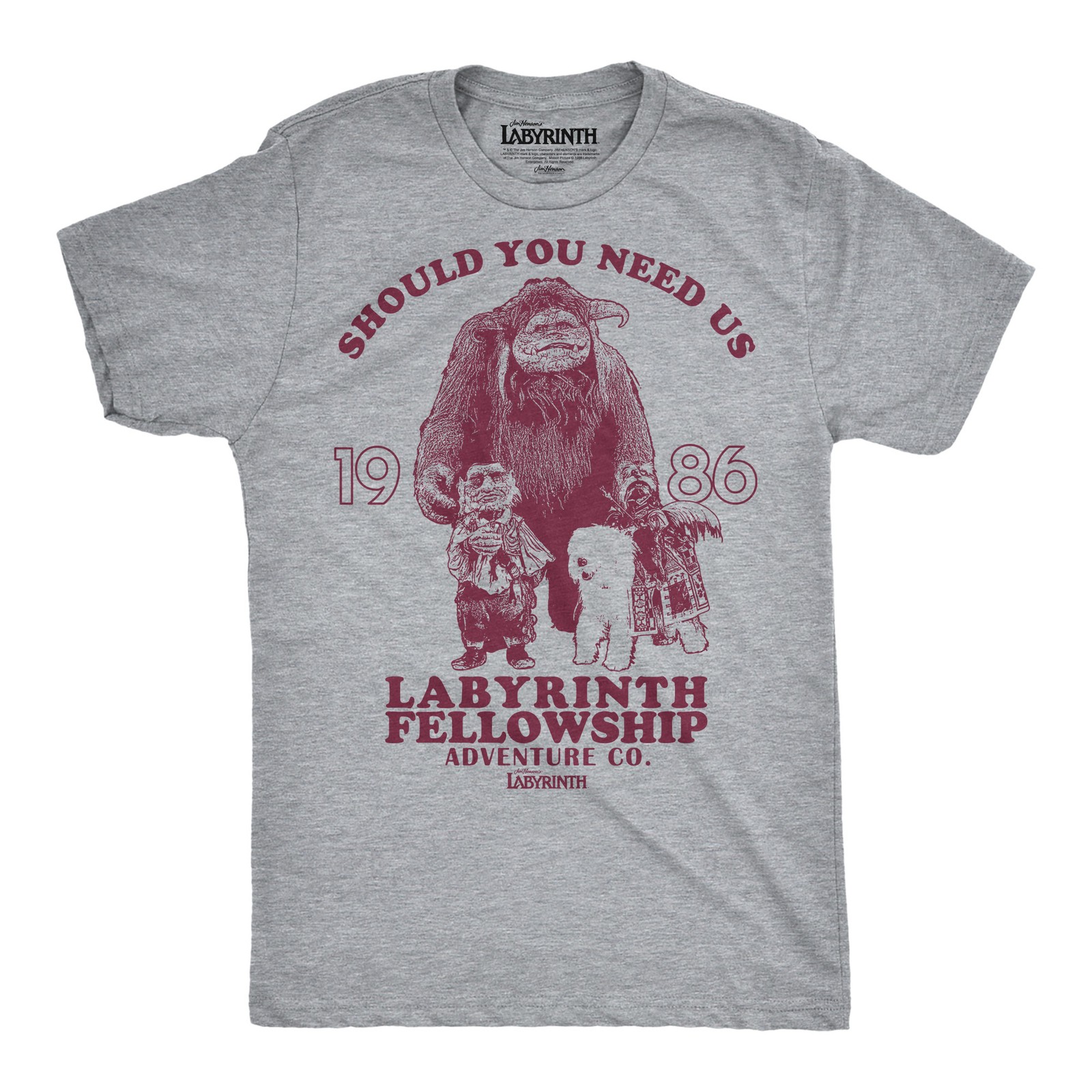 Mens Funny T Shirts Labyrinth Fellowship Adventure Co Jim Henson’s Jim Movie Tee