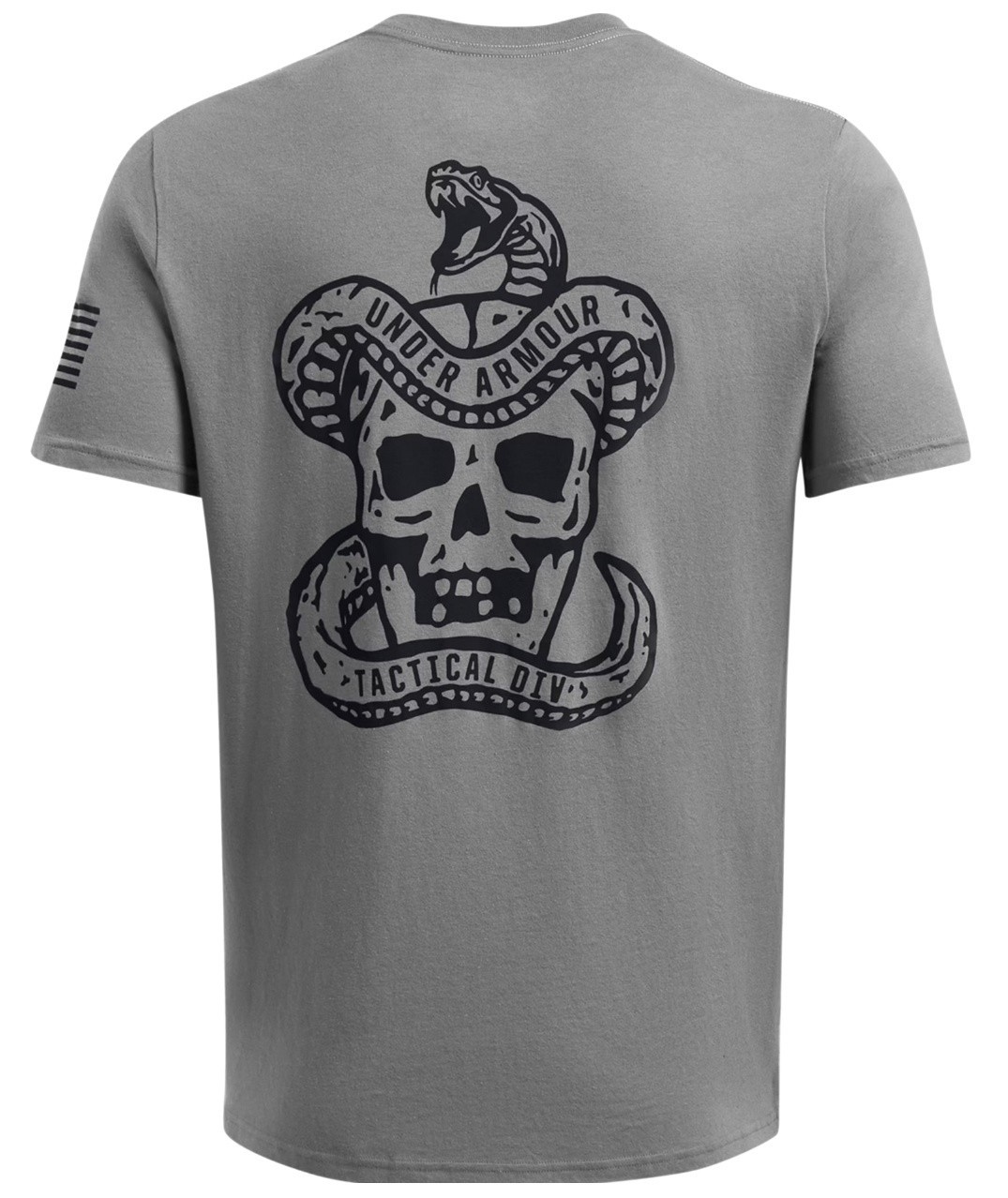 Under Armour 1386724 UA Men’s 3XL Tactical Division Skull Snake Cotton Gray Tee