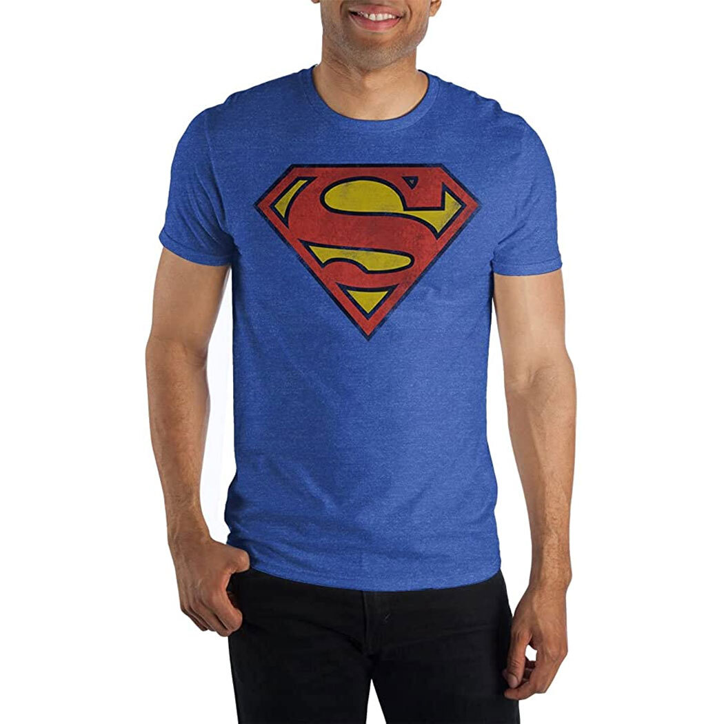 DC Comics Superman Classic Logo Distressed Royal T-Shirt