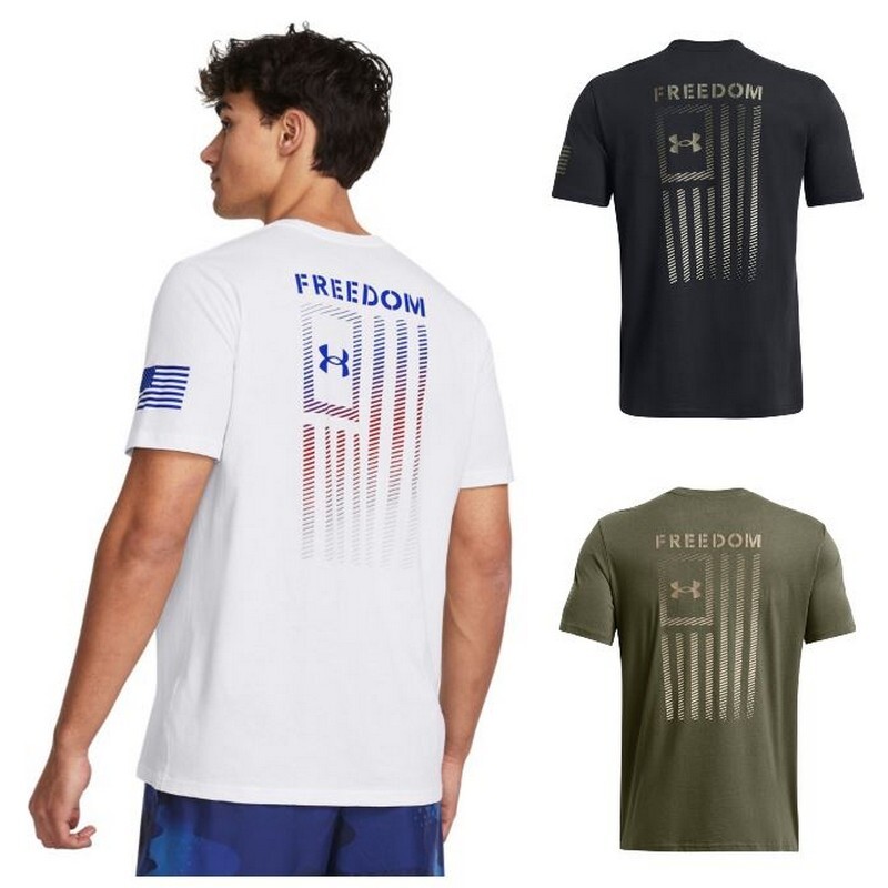 Under Armour 1382973 Men’s UA Freedom Flag Gradient T-Shirt Short Sleeve Tee