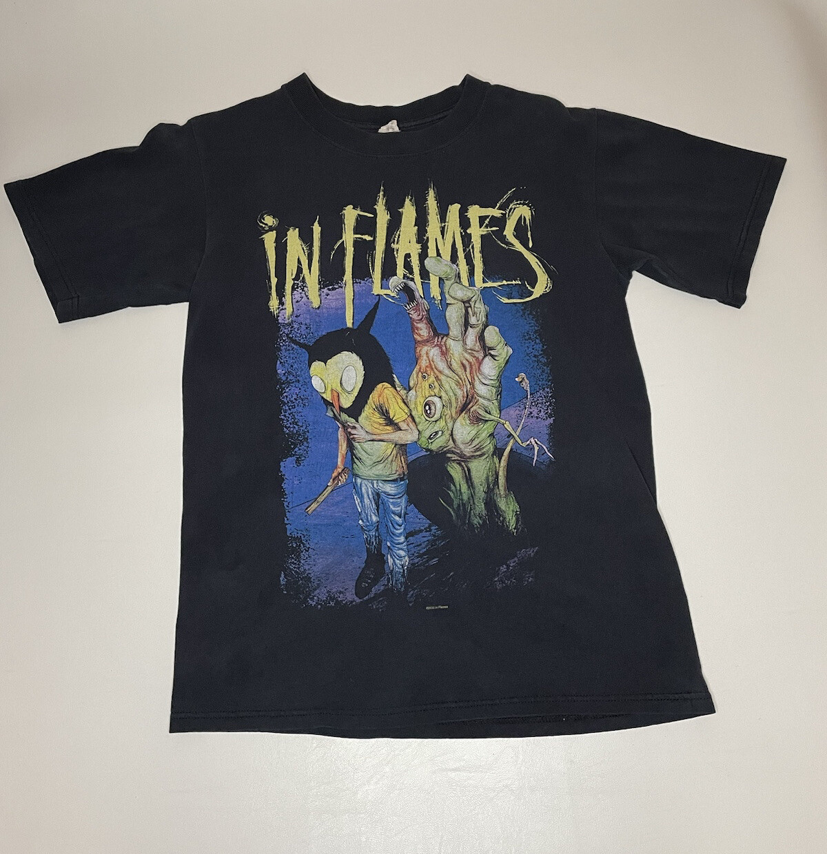 Y2K In Flames T Shirt S Heavy Metal Rock Band 2008 Alex Pardee Graphic Swedish