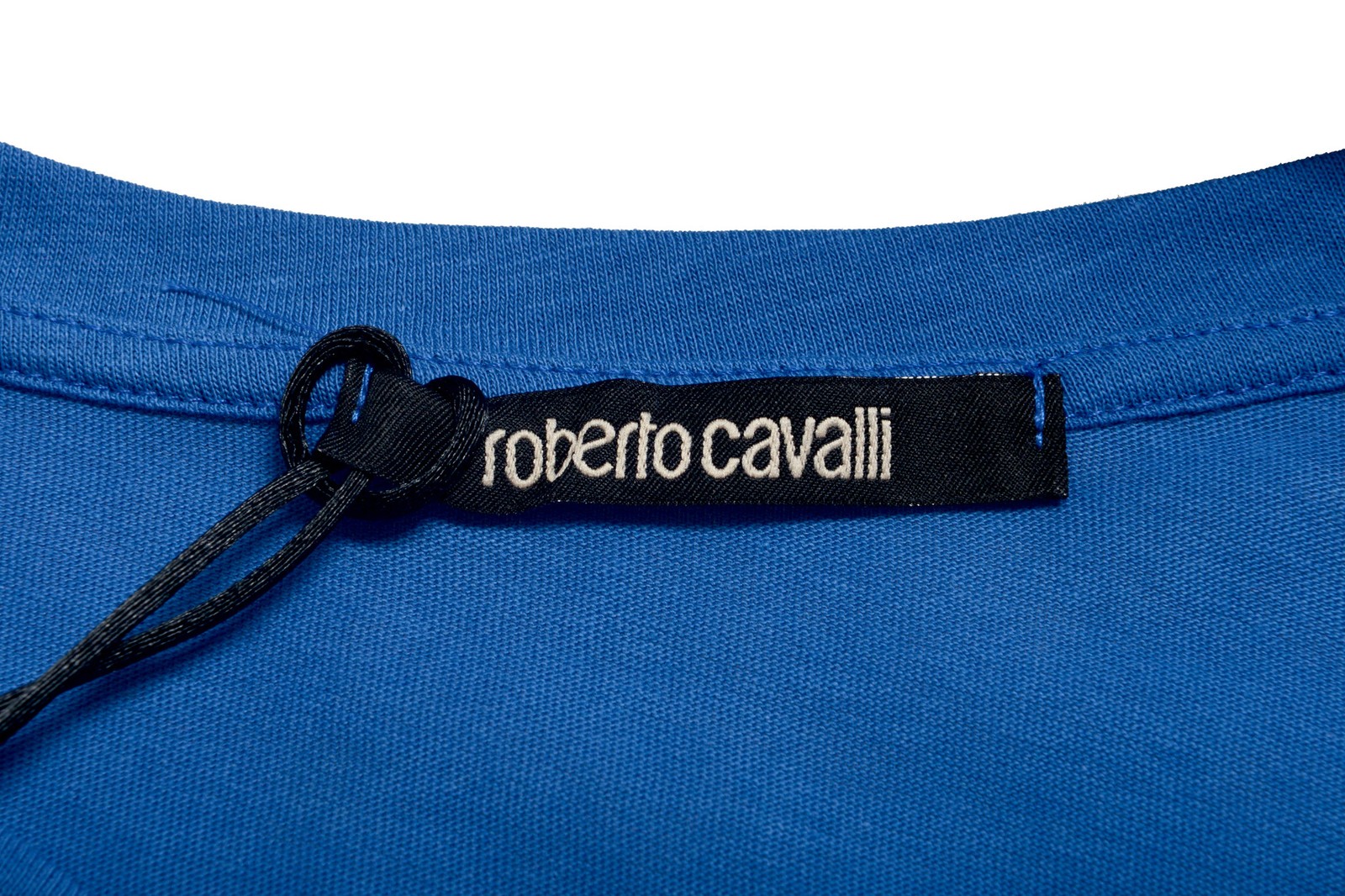 Roberto Cavalli Men’s Royal Blue Graphic Print Crewneck T-Shirt US 2XL IT 56