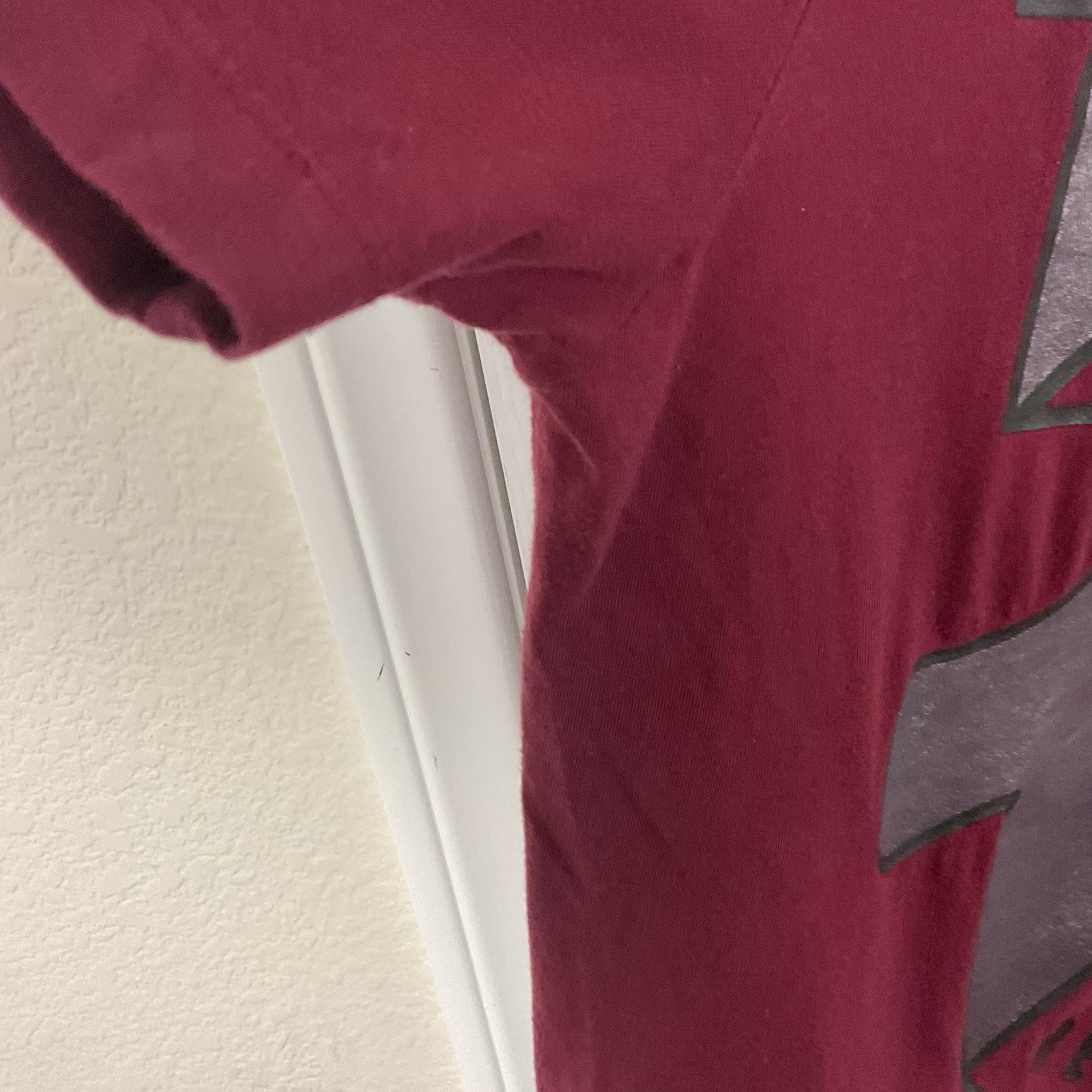 True Religion Men’s Wine Red Full Logo Short Sleeve Crewneck Tee/T-Shirt Size S