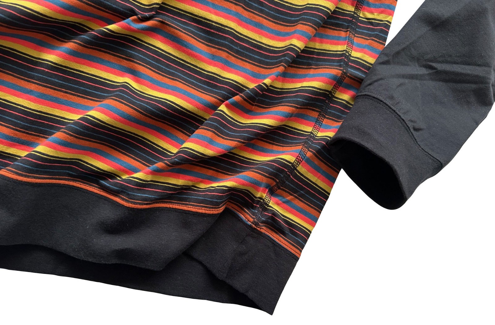 PAUL SMITH LONG SLEEVES STRIPED COTTON MULTICOLOURED T-SHIRT TOP RARE BNWT SZ- L
