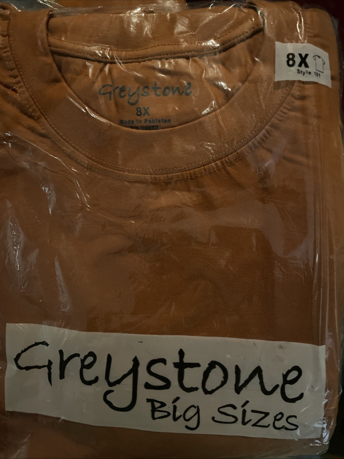 Greystone Men’s Big & Tall Tee-Shirt 8X In Burnt Orange, Texas Orange
