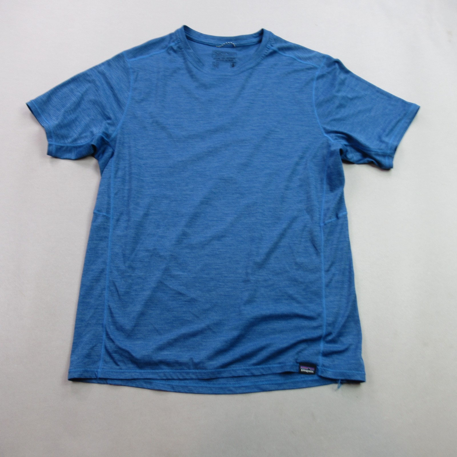 Patagonia Shirt Mens Medium Short Sleeve Blue Crew Neck Casual Outdoors
