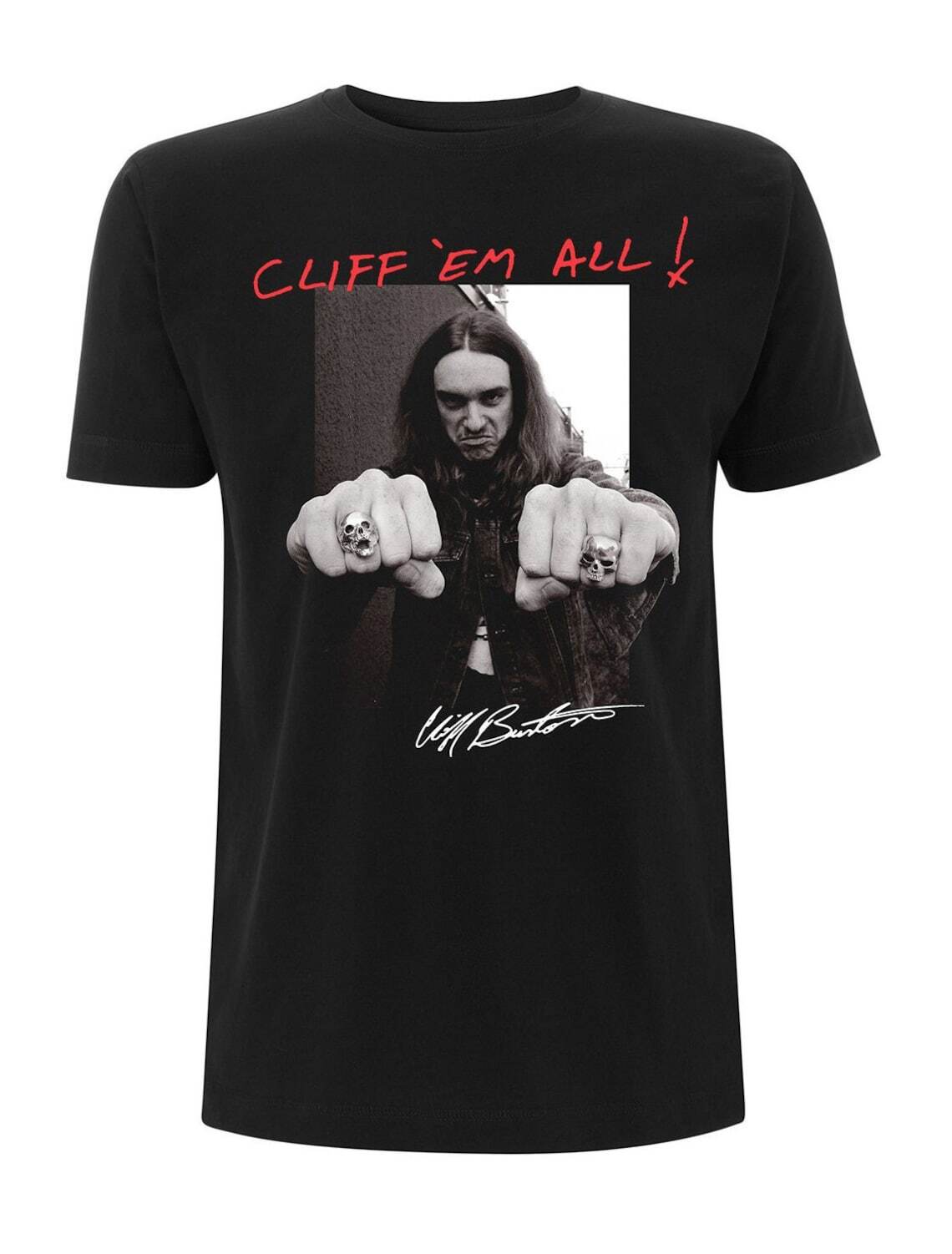 Cliff Burton Graphic Retro Singnature Music Band T-Shirt Black Gift For Fans Mus