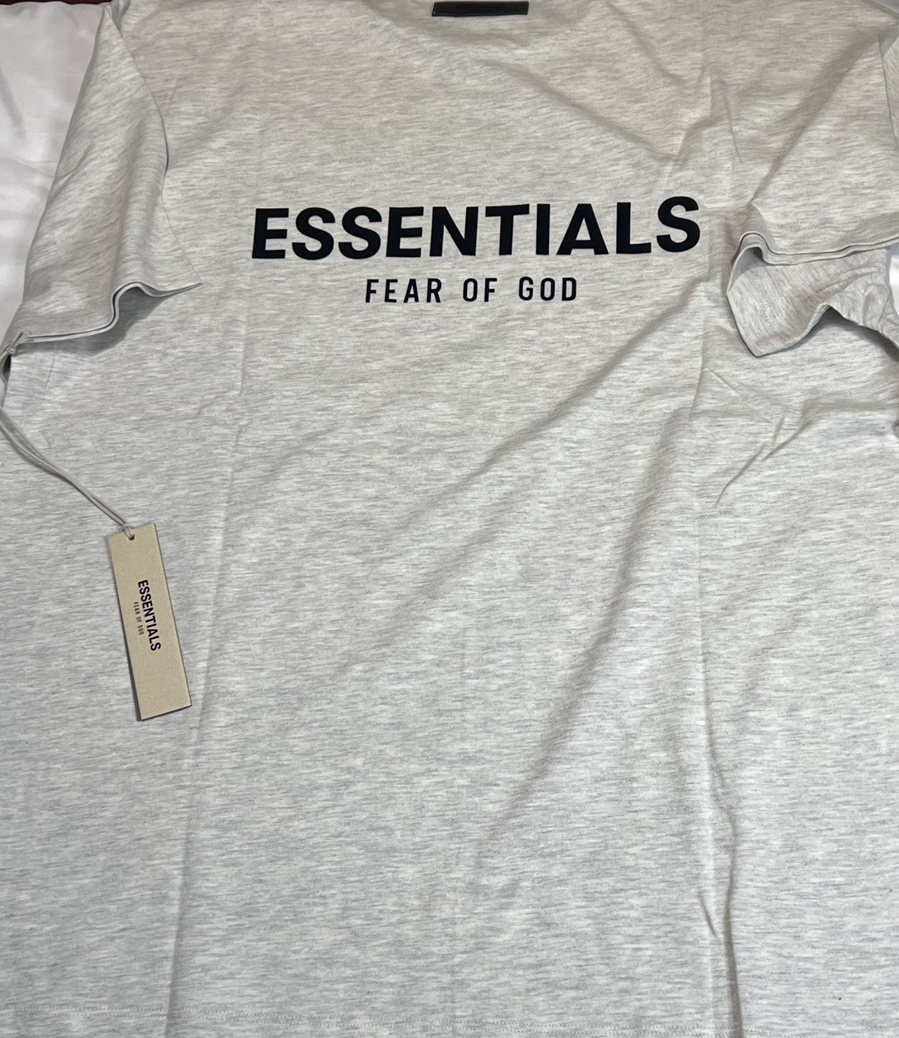 FEAR OF GOD Essentials Tee XL Light Oatmeal T-Shirts Authentic Cotton NEW