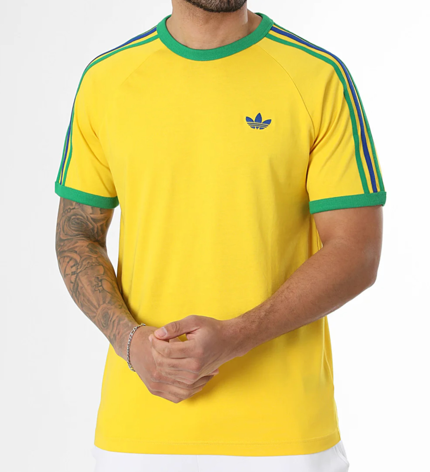 NEW MEN’S ADIDAS ORIGINALS 3-STRIPES JAMAICA TREFOIL SHIRT ~SIZE 2XL #KC864