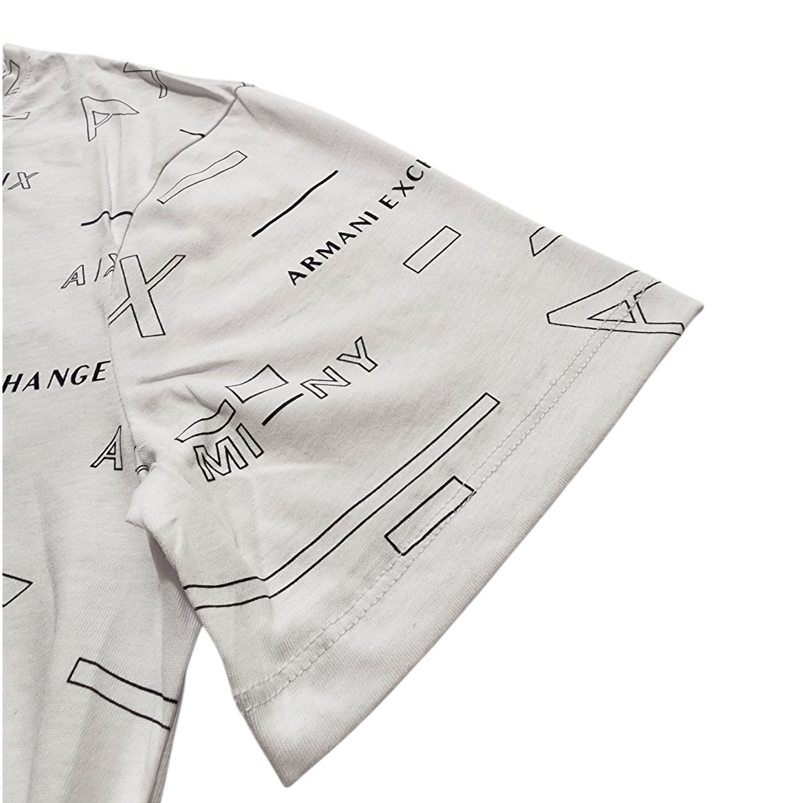 Armani Exchange Men’s T-Shirt Short Sleeve Graphic Print AX Logo White XS