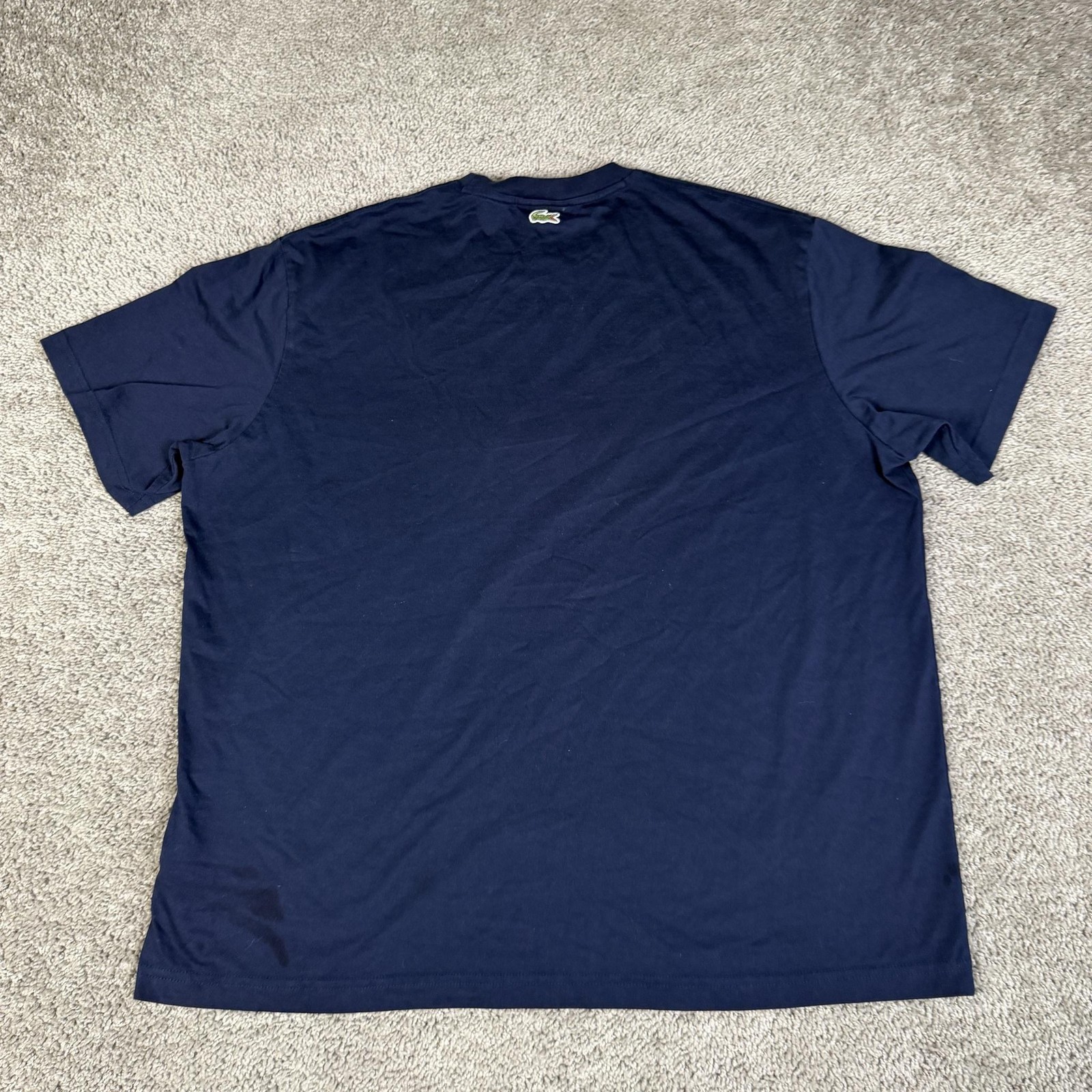 Lacoste Shirt Mens 2XL Blue Croc Graphic Crew Neck Cotton Classic Fit Jersey