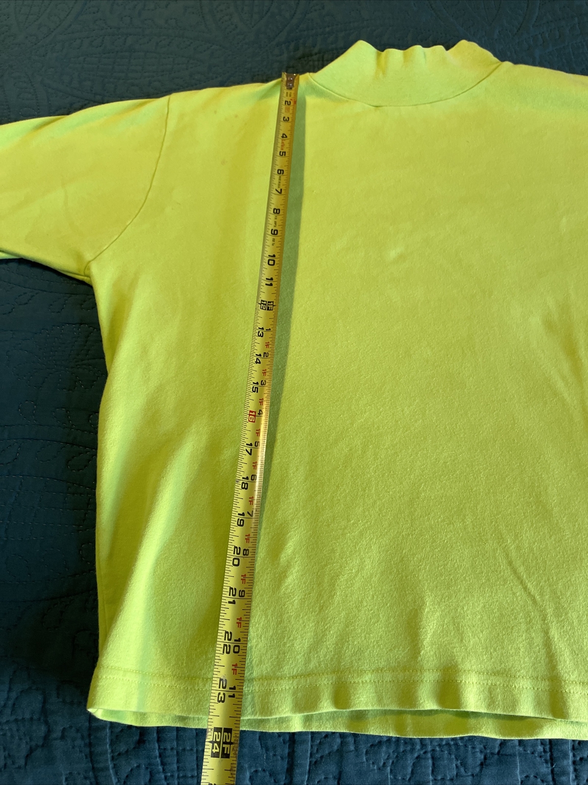 VINTAGE 90’S LIME GREEN SHIRT, HIGH NECK, SAN FRANCSICO CITY STREETS L