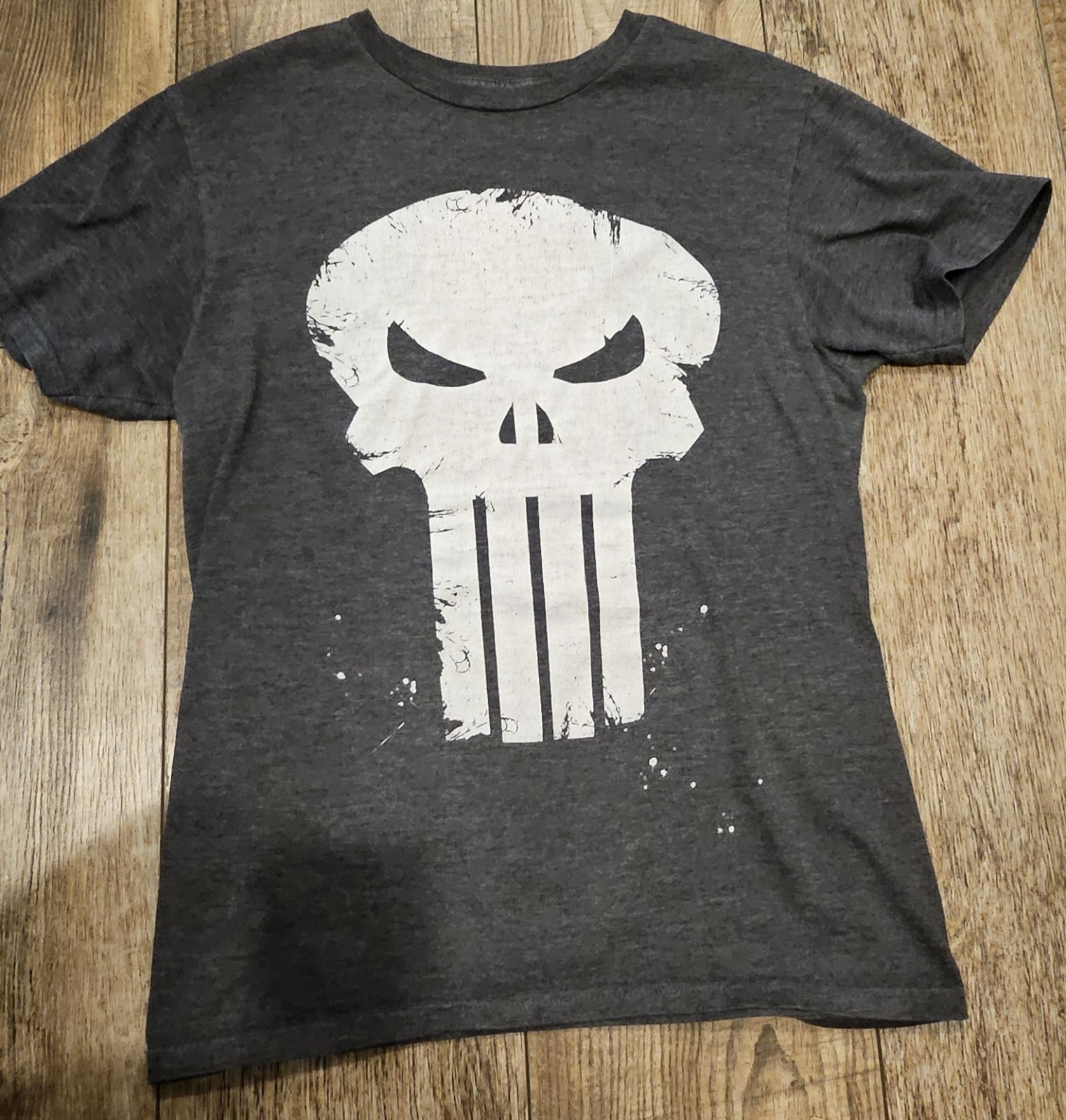 Marvel Mens Tshirt The Punisher Crew Neck Short sleeve Dark Slate Gray Size SM