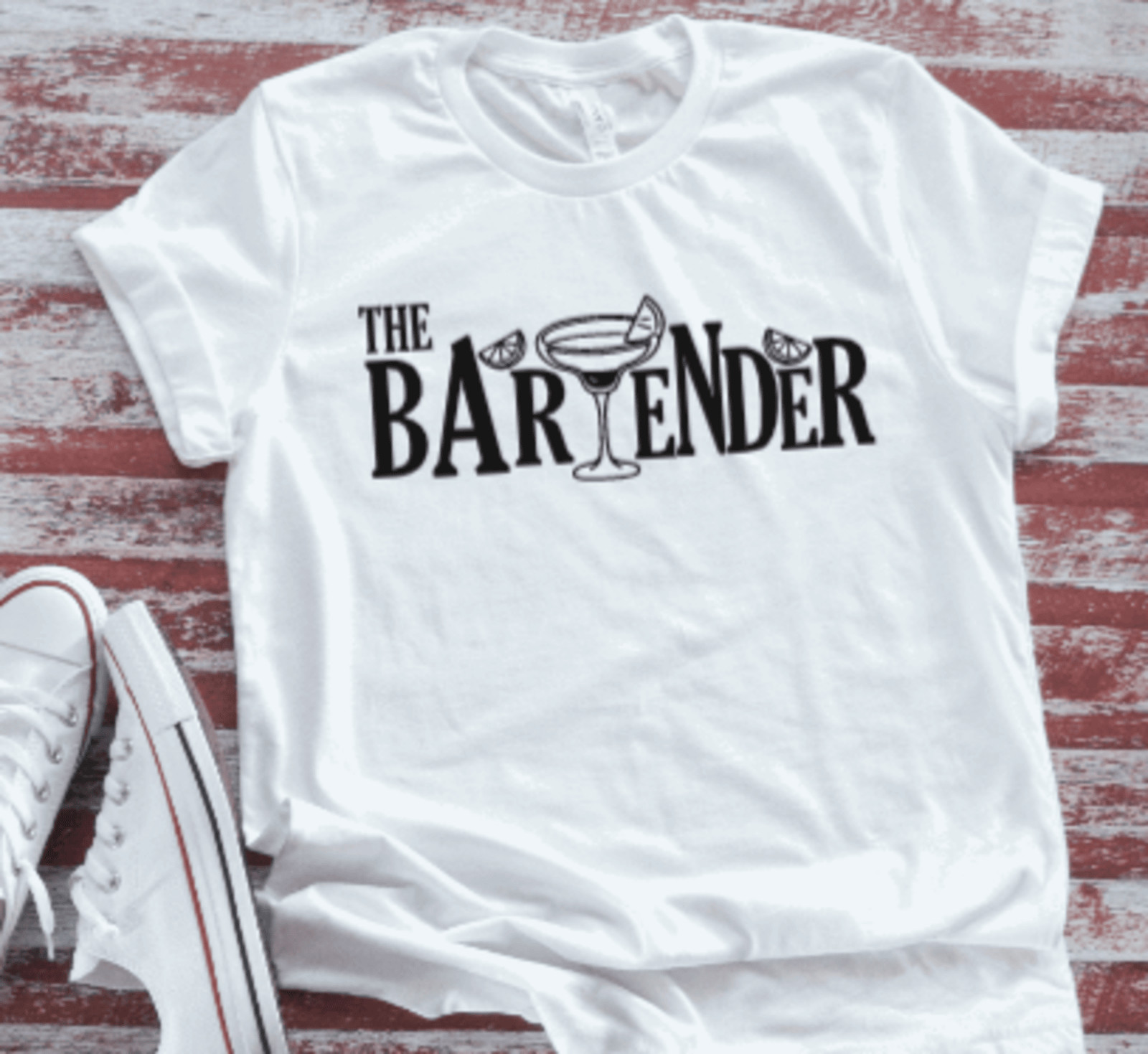 The Bartender Unisex White Short Sleeve T-shirt