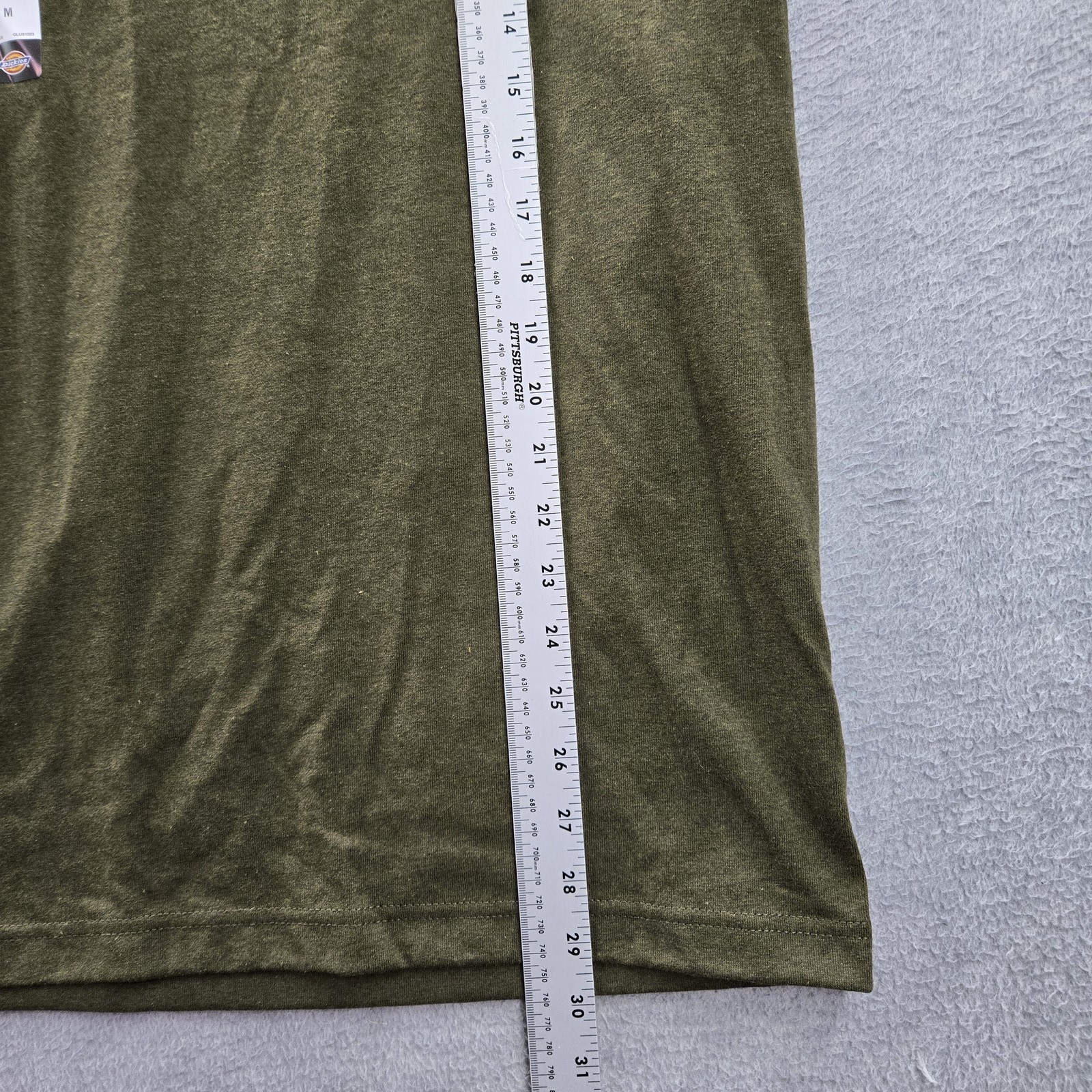 Dickies Men Shirt M Green Knit Pullover Short Sleeve Crew Neck Heavyweight NWT