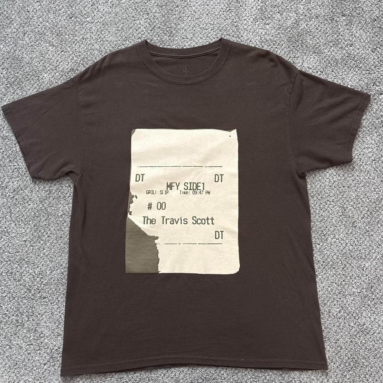 Travis Scott X Mcdonalds Collab Cactus Plant Flea Market Receipt Shirt ** RARE**