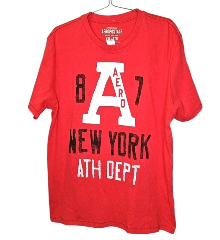 Aeropostale Modern Single Stitch T-shirt XXL Red Crewneck Big A Graphic Y2k Nwt