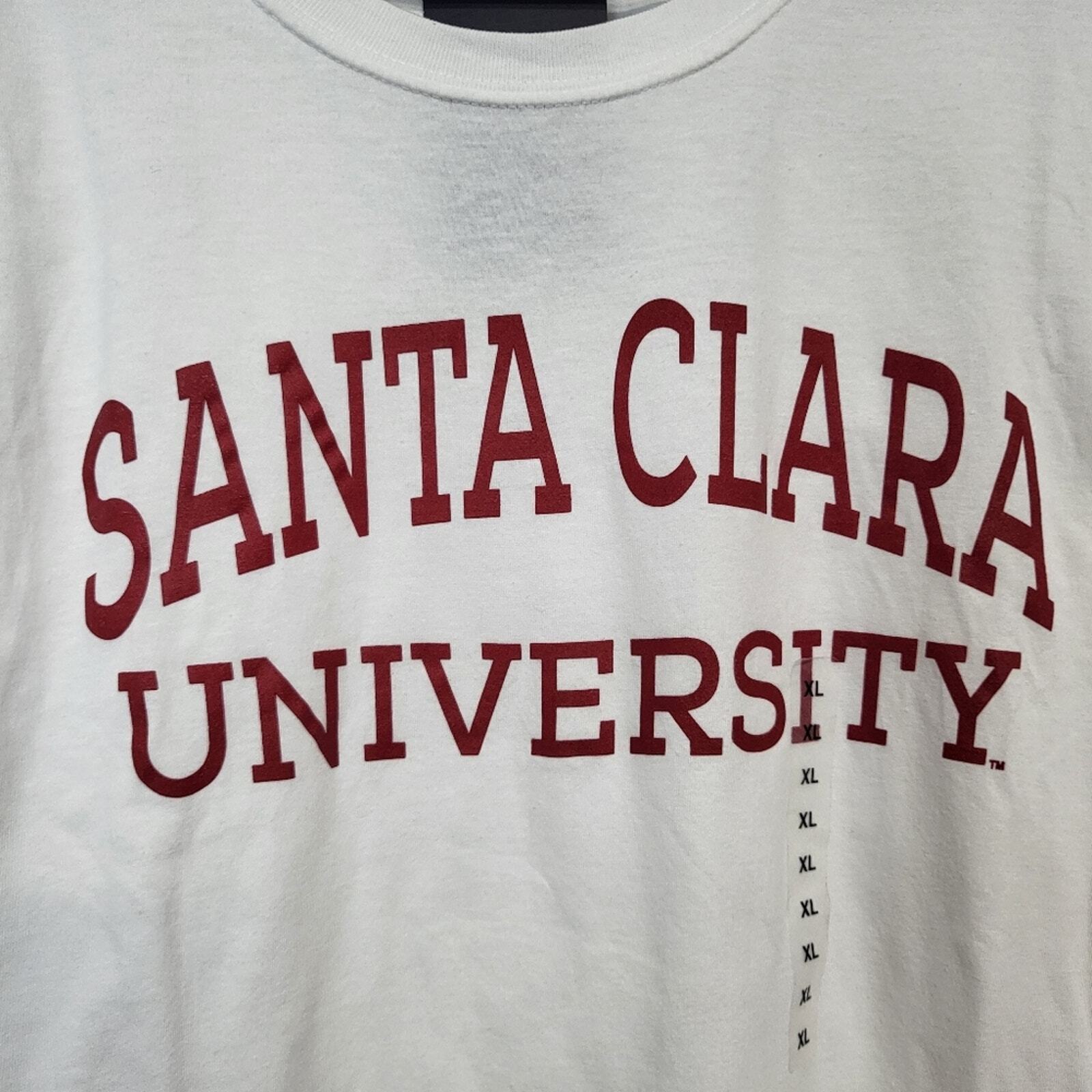 NEW SCU SANTA CLARA UNIVERSITY LONG SLEEVE WHITE T-SHIRT MSRP $29.98 – XL