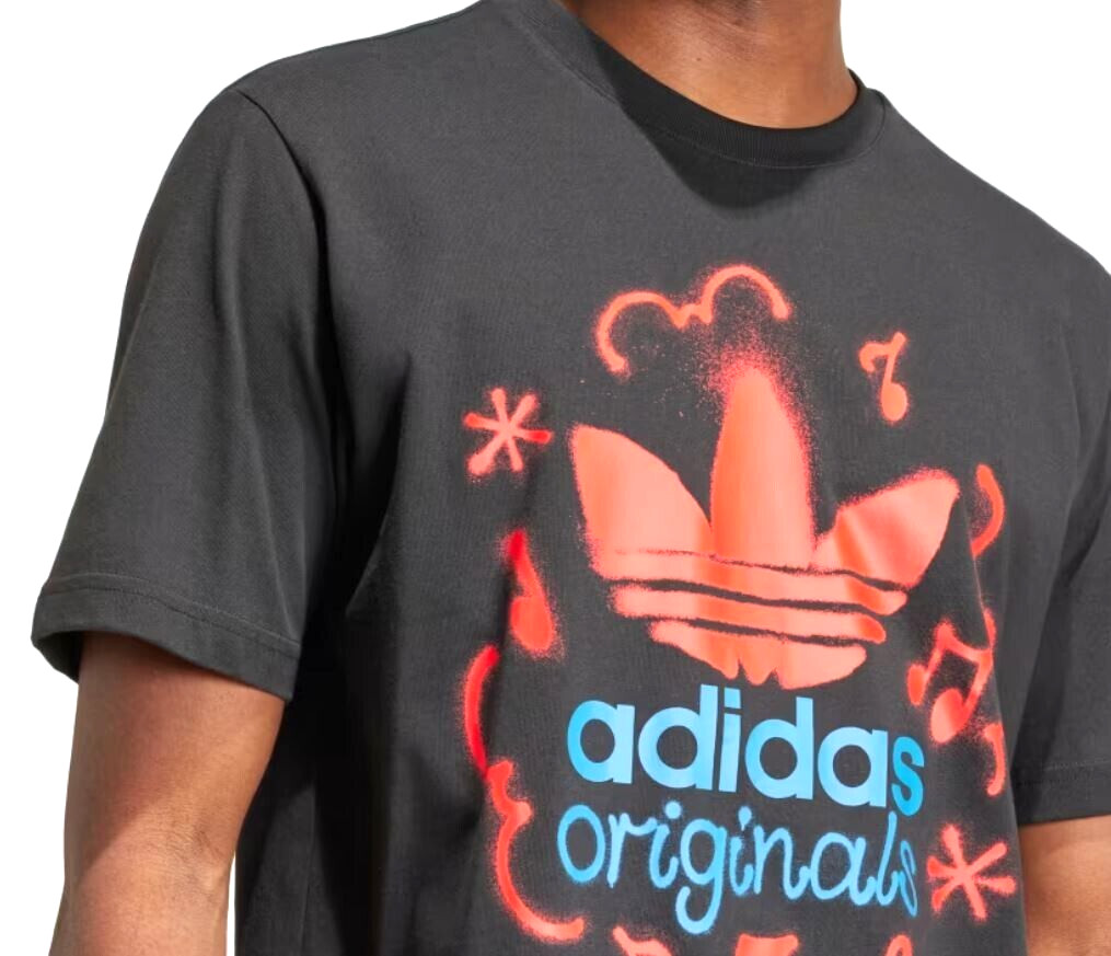 NEW MEN’S ADIDAS ORIGINALS MUSIC NOTES TREFOIL TEE SHIRT ~SIZE 2XL #IS0224