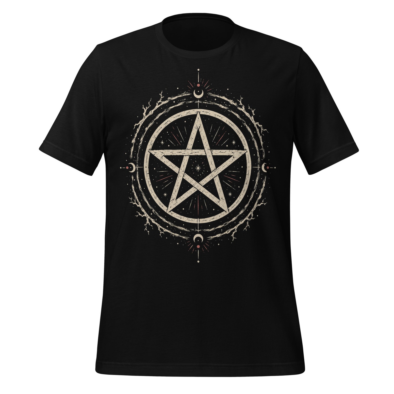 Pentacle Witchcraft T Shirt Occult Pagan Symbol Black Cotton Unisex Tee XS-5XL