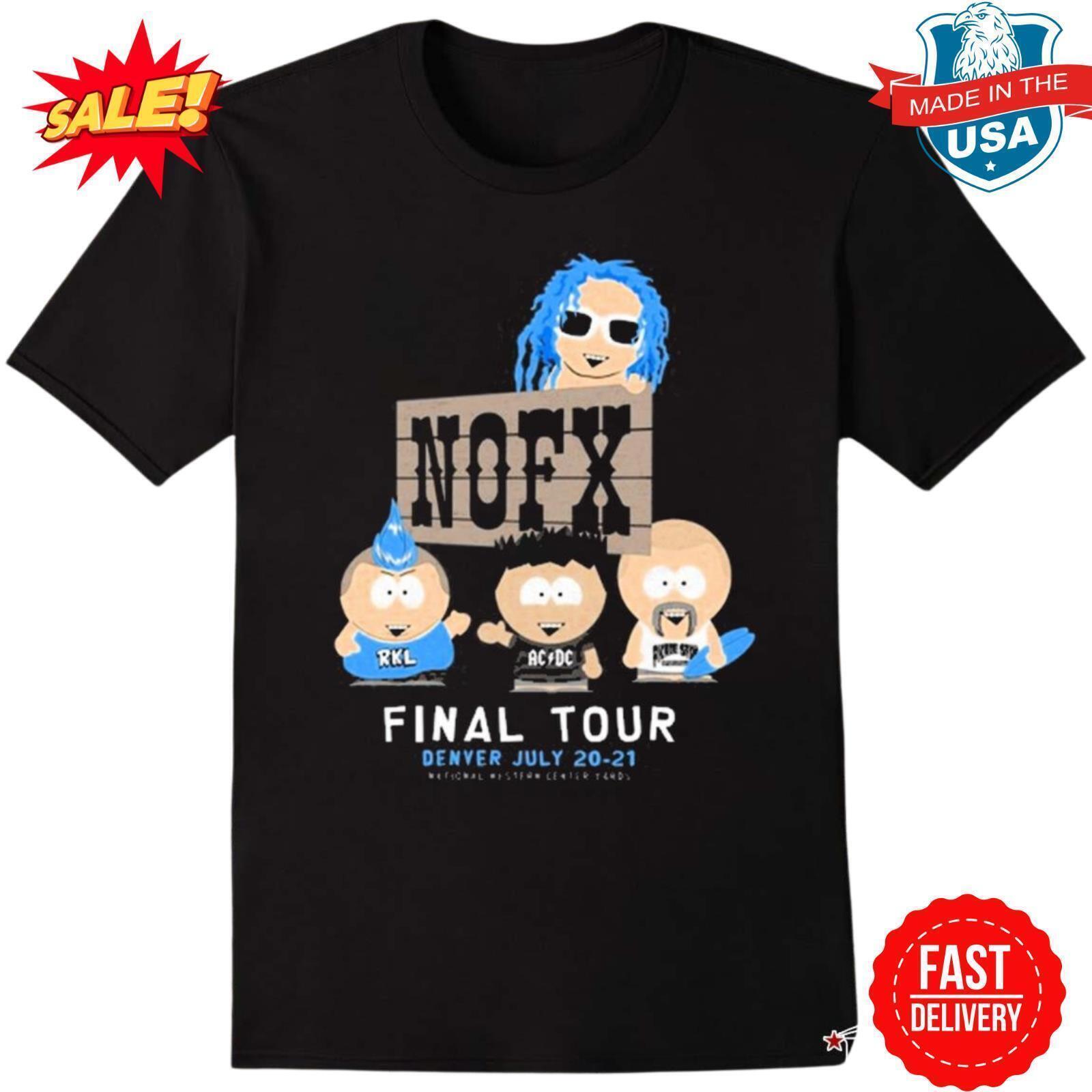 SALE Official NOFX Final Tour Denver July 21 2024 t-shirt S-5XL