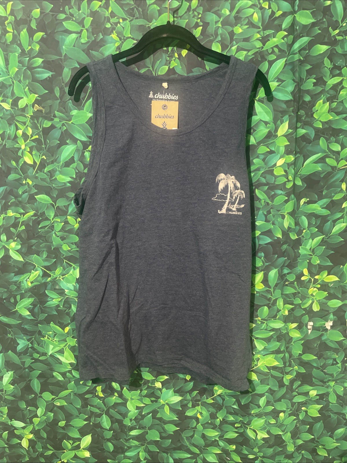 Chubbies The Relaxer Tank Top Size Large Navy Blue