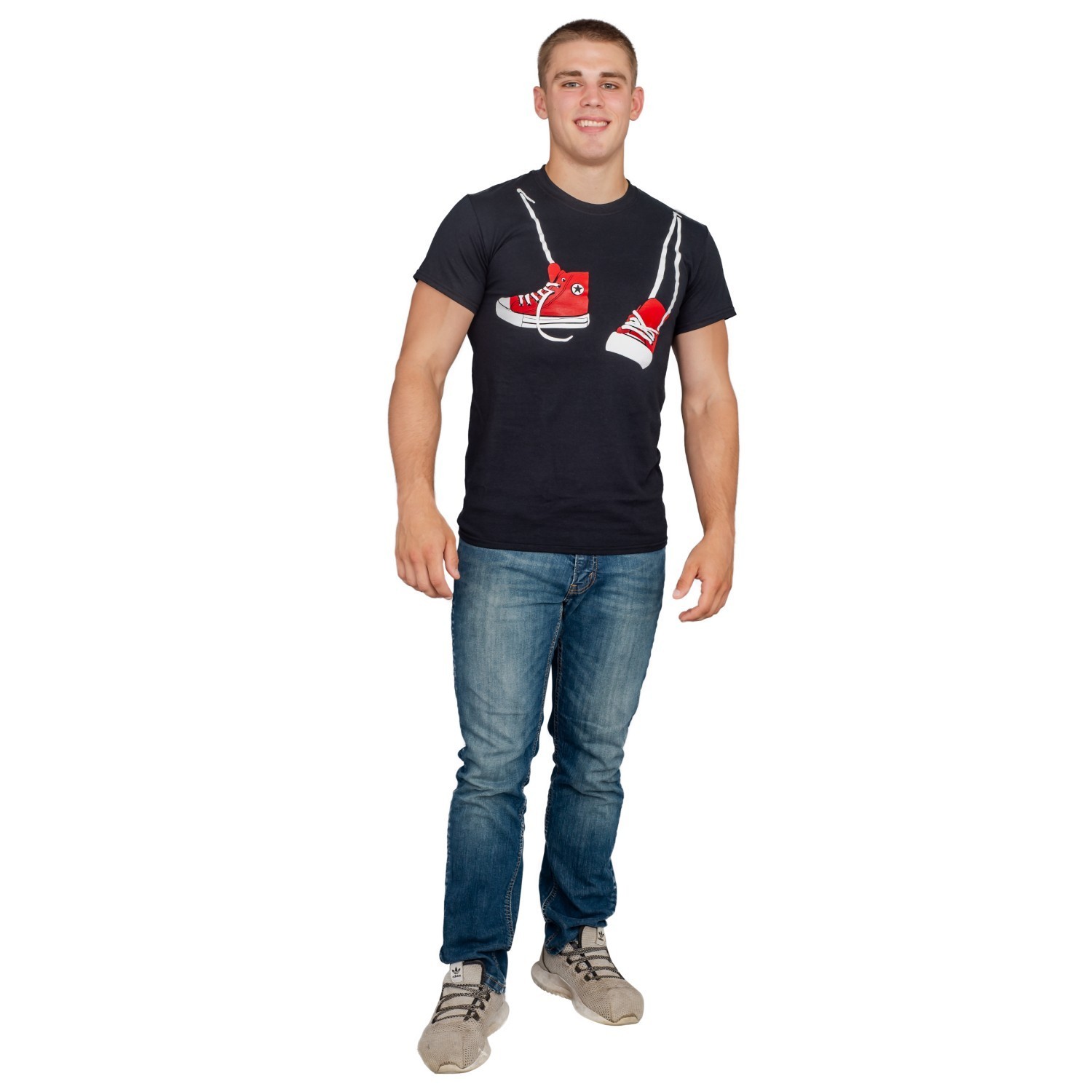 Step Bros Sneakers Shoe Hanging Halloween Movie Cosplay T-Shirt Tee