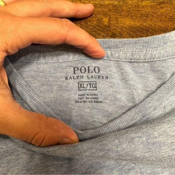 POLO RALPH LAUREN T-SHIRT HEATHER BLUE MENS XL