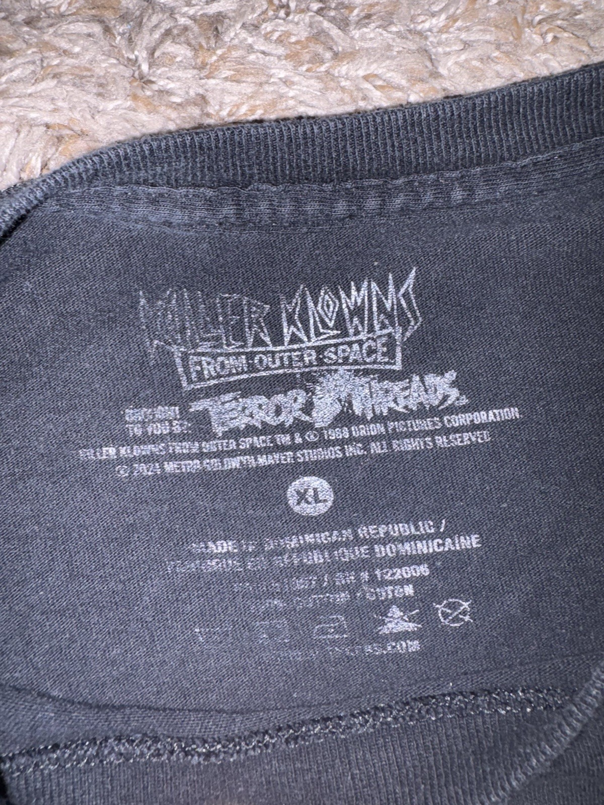 Killer Klowns From Outer Space Terror Threads T-Shirt Black XL Horror Movie