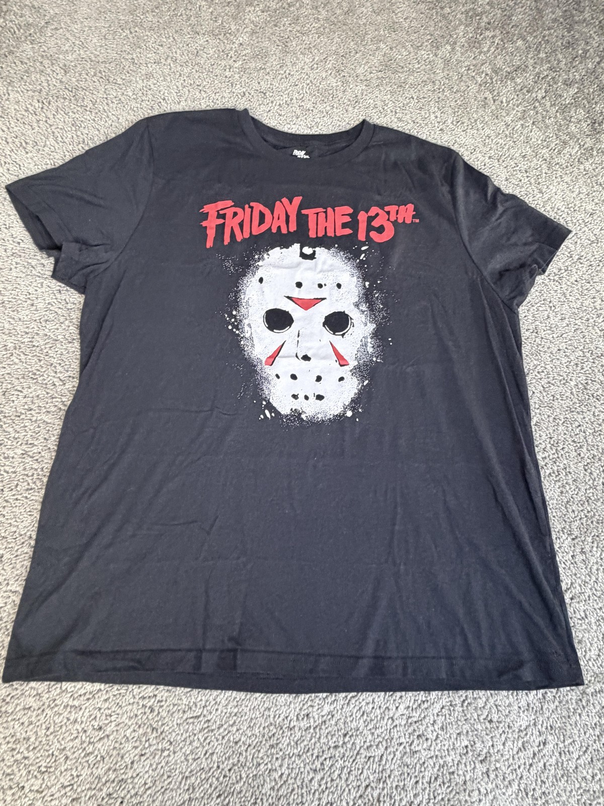 Friday The 13th Shirt Mens 2XL Black Jason Voorhees Graphic Tee Top Tagless