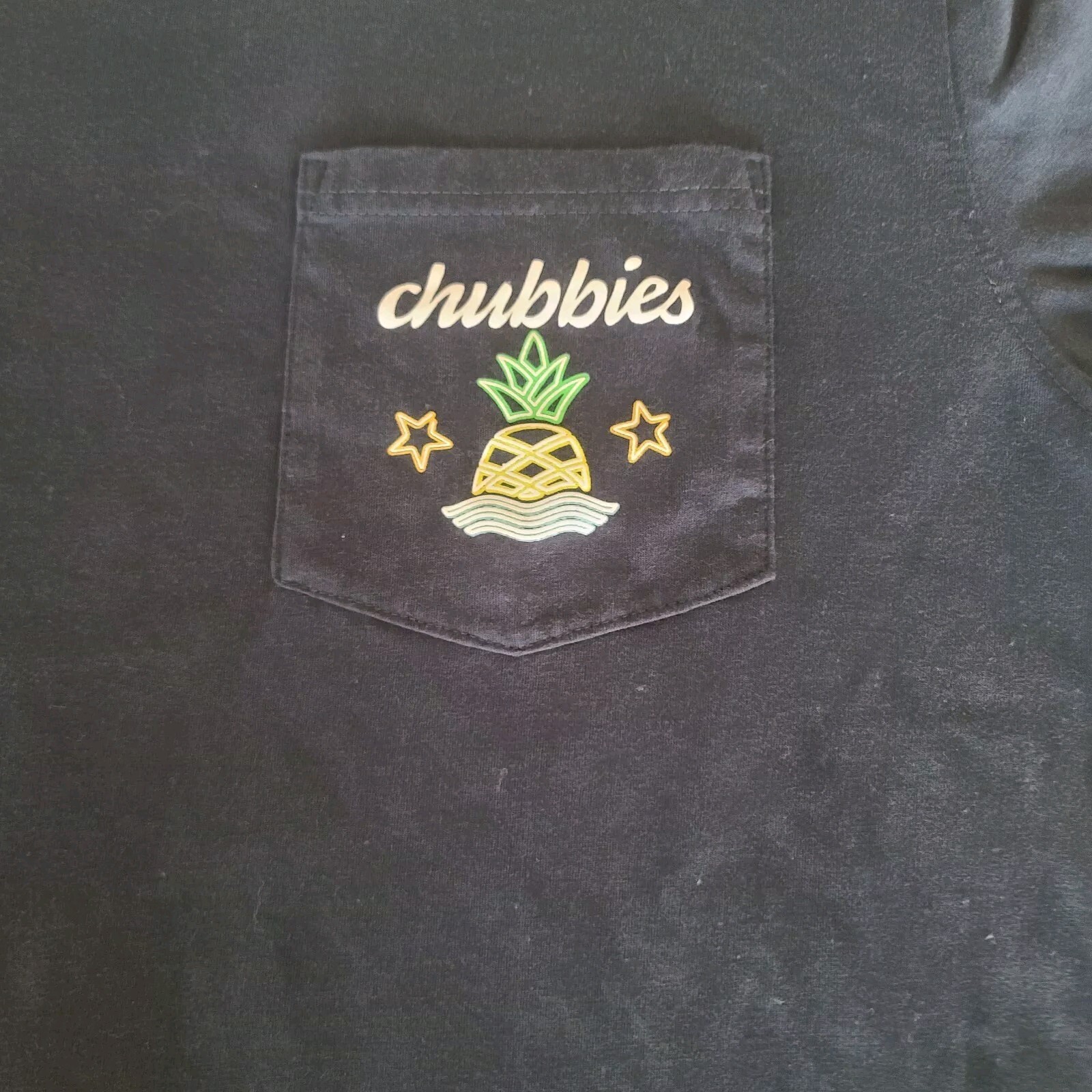 Chubbies Mens Large Navy Blue Taco Weekend Shirt