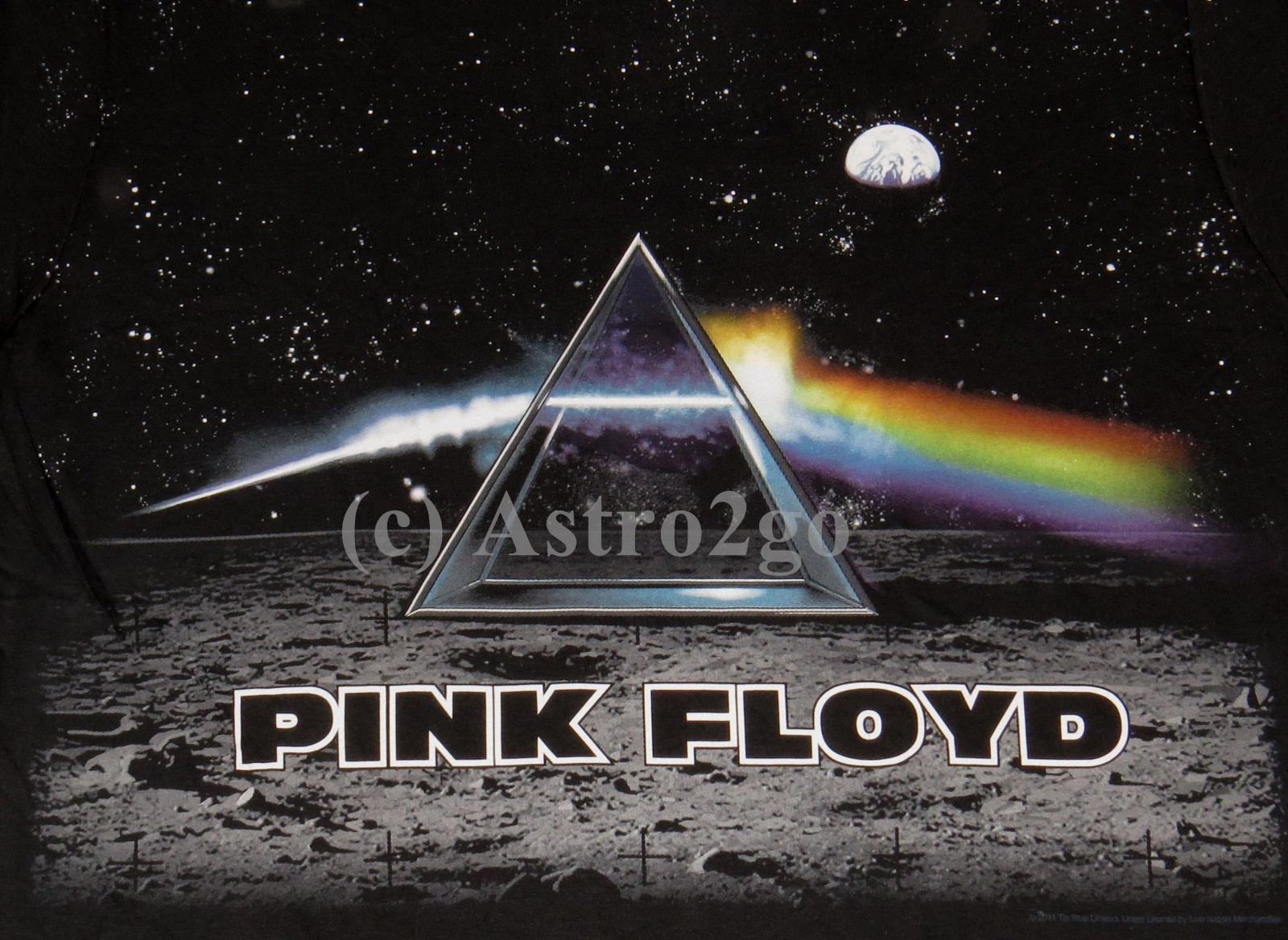 PINK FLOYD DARK SIDE LANDER–Liquid Blue Moon Astronomy Space soft T shirt M-XXL