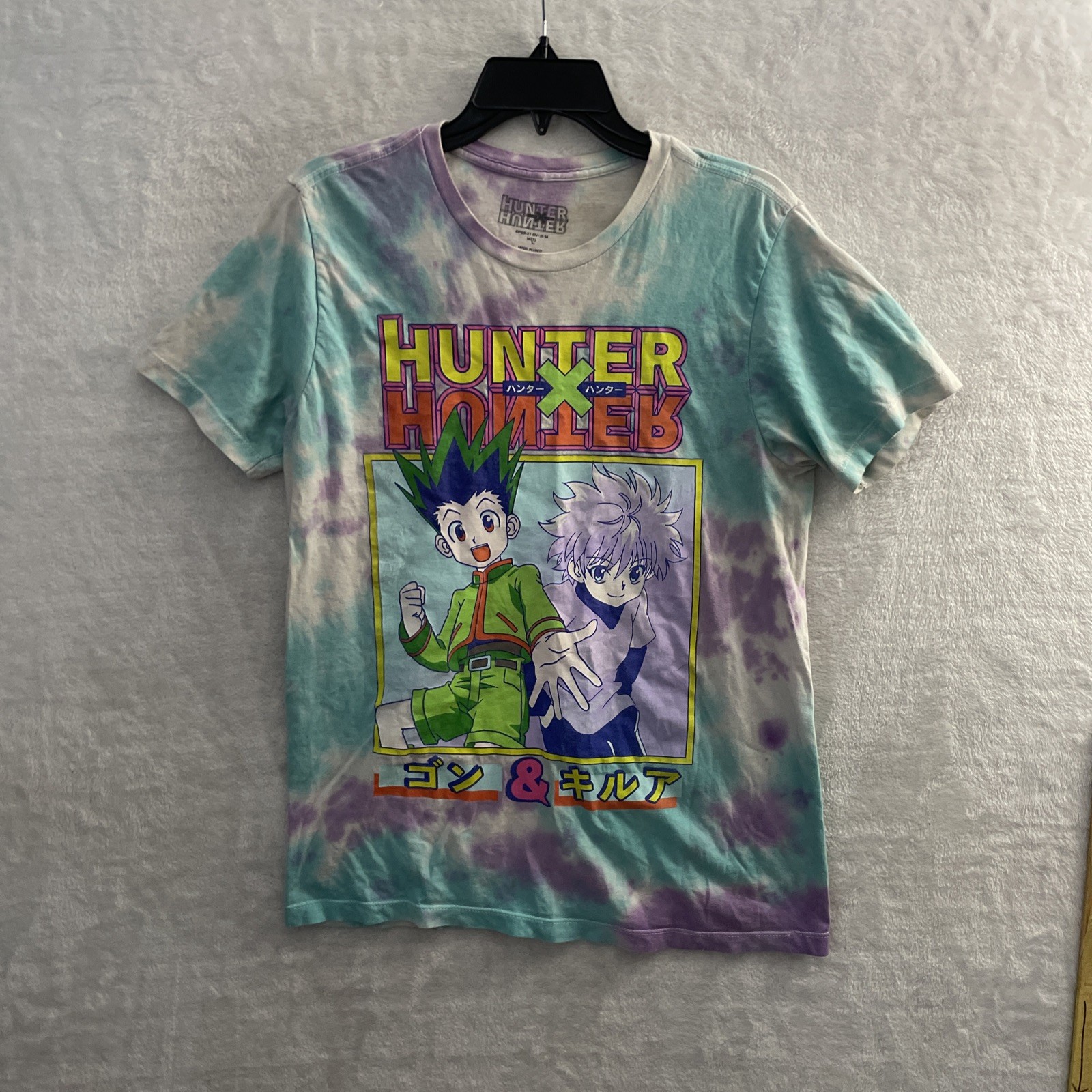 Hunter Hunter Mens T Shirt Anime Graphic Tie Dye Large Cotton Crew Neck