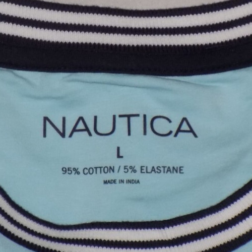 Nautica Men’s Active Stretch Performance Pocket T-Shirts SeawaterBl L New